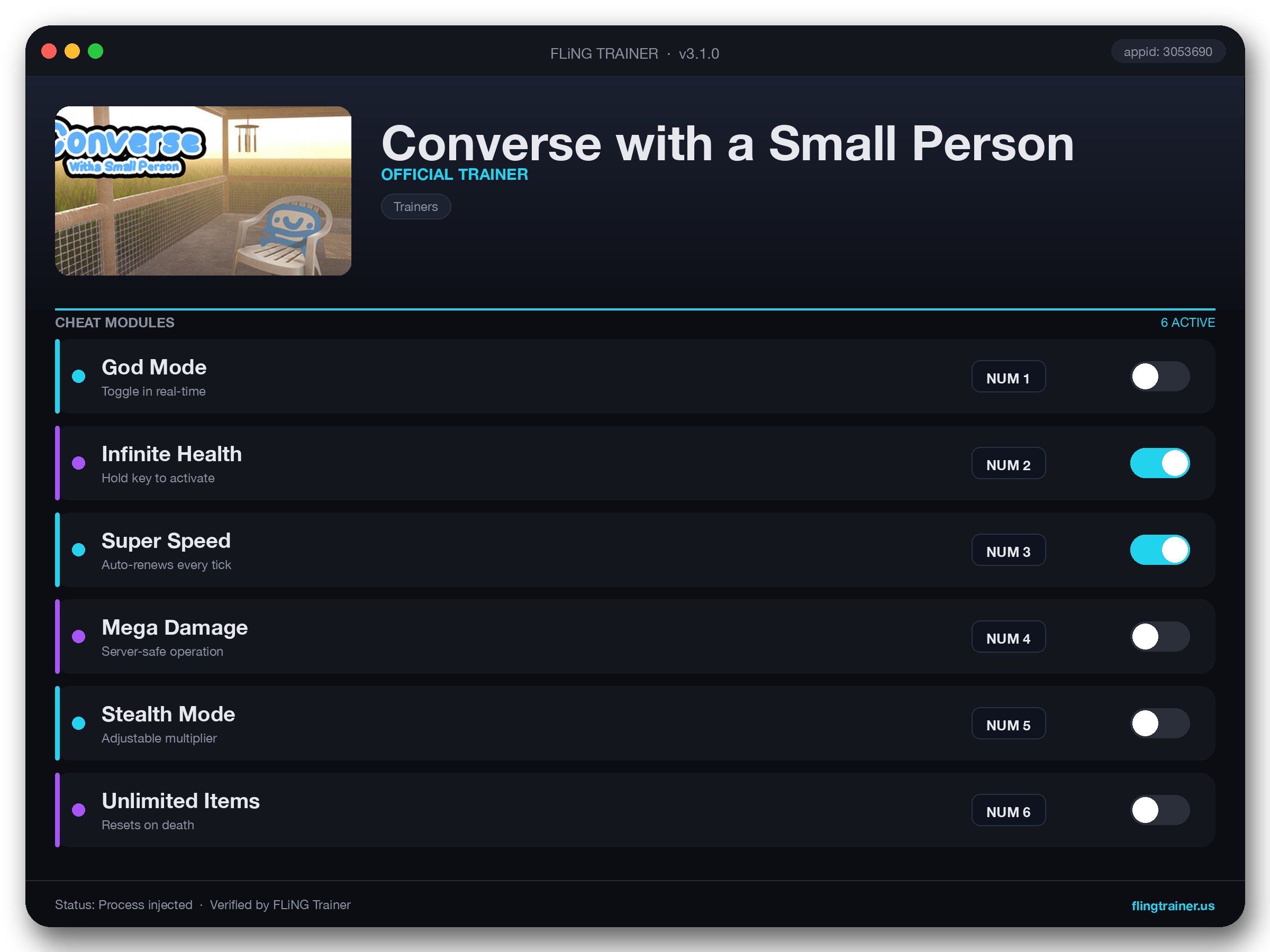 Converse with a Small Person Trainer interface