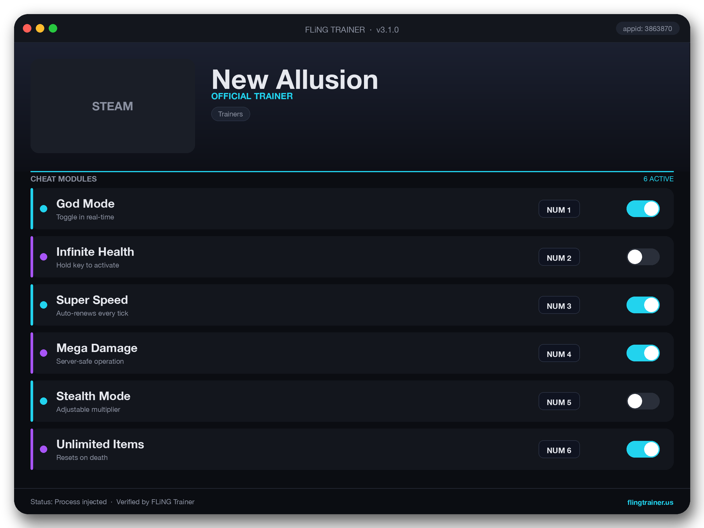New Allusion Trainer interface