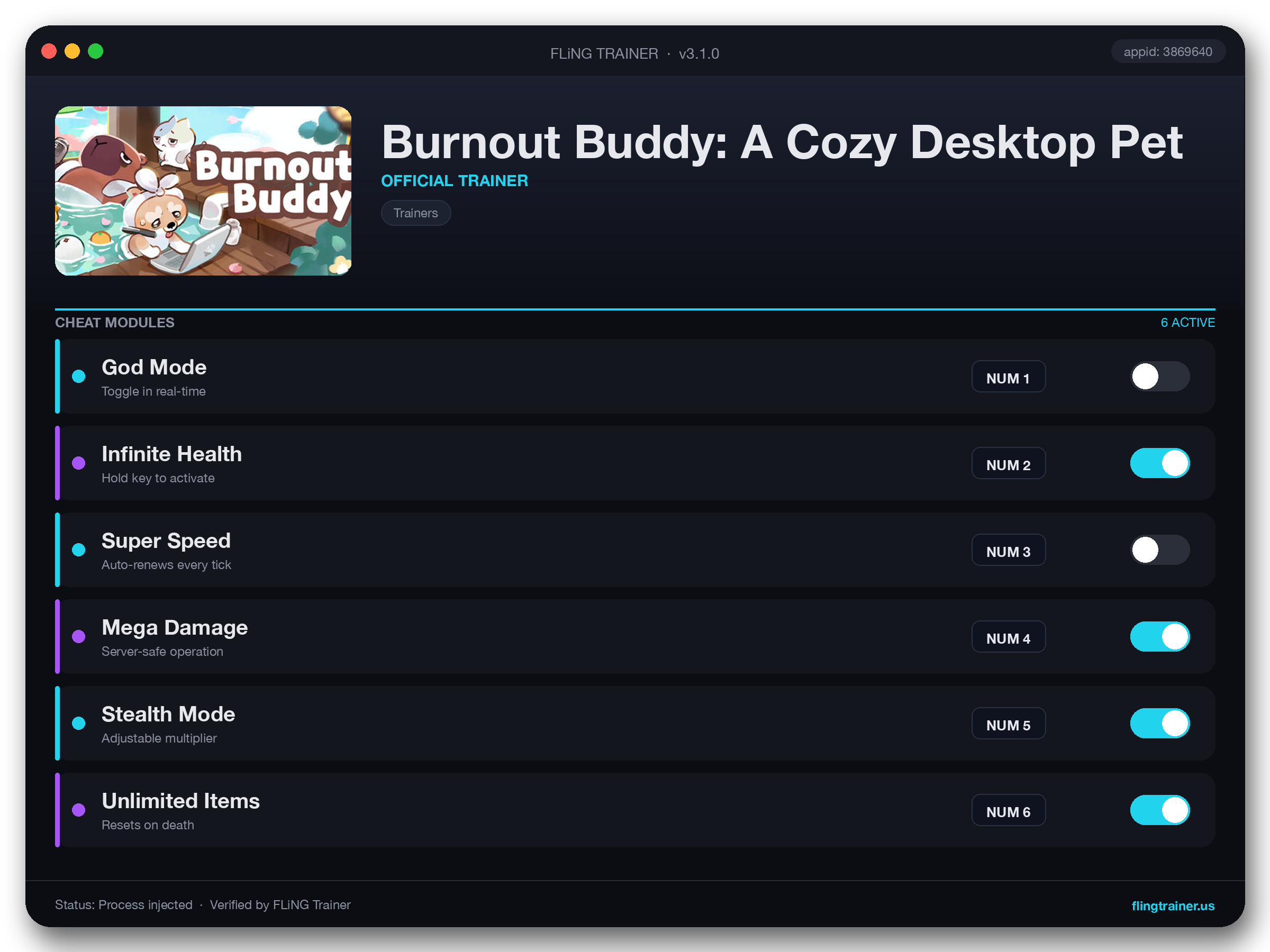 Burnout Buddy: A Cozy Desktop Pet Trainer interface
