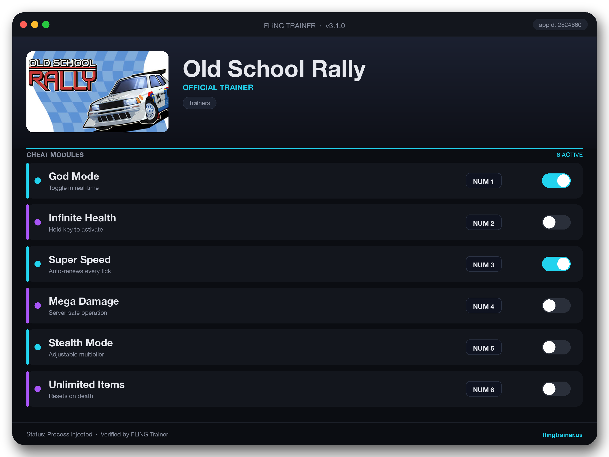 Old School Rally Trainer interface