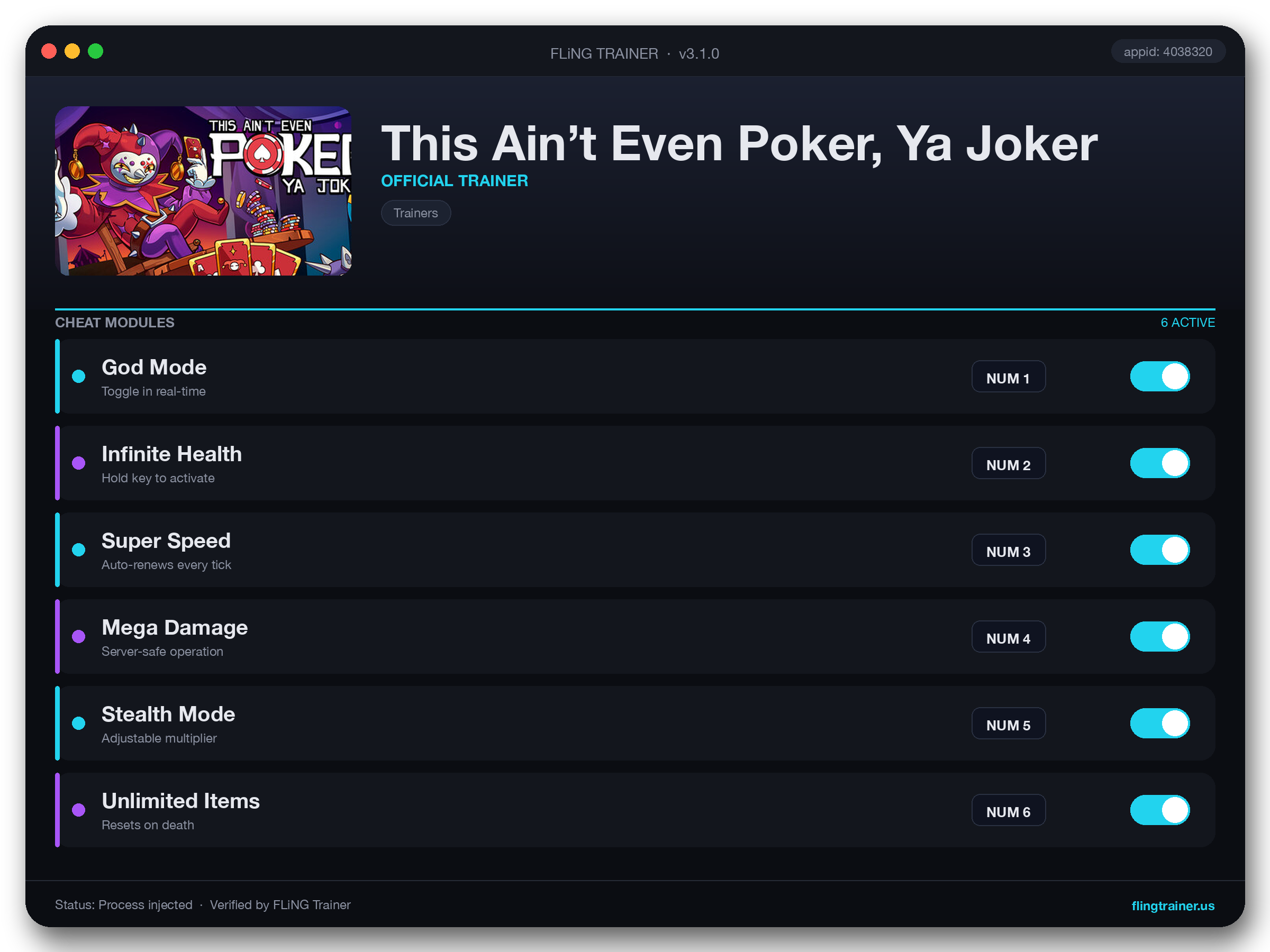 This Ain’t Even Poker, Ya Joker Trainer interface
