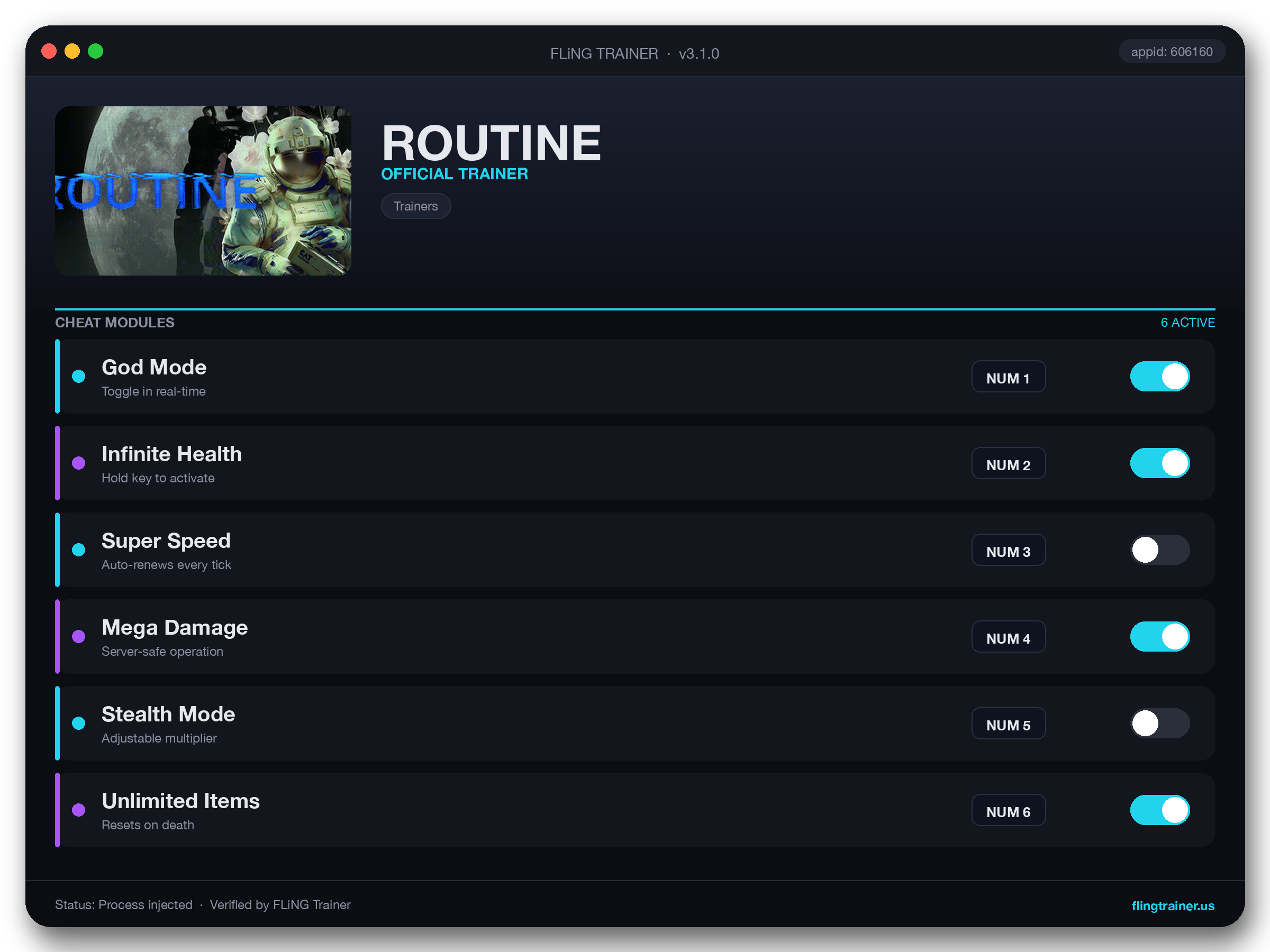 ROUTINE Trainer interface