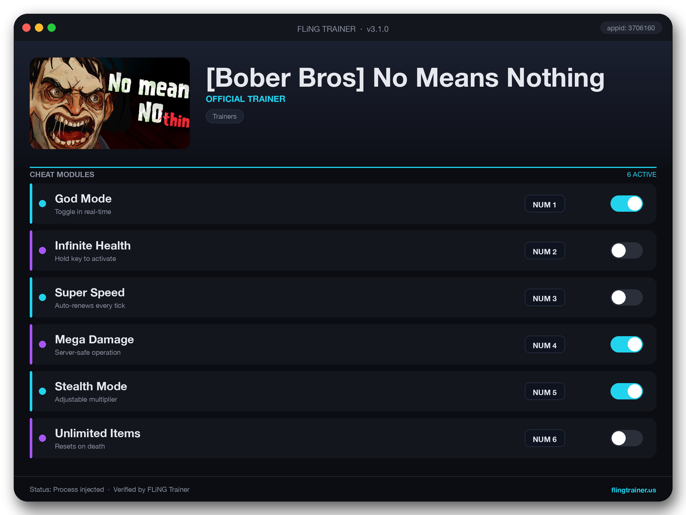 [Bober Bros] No Means Nothing Trainer interface