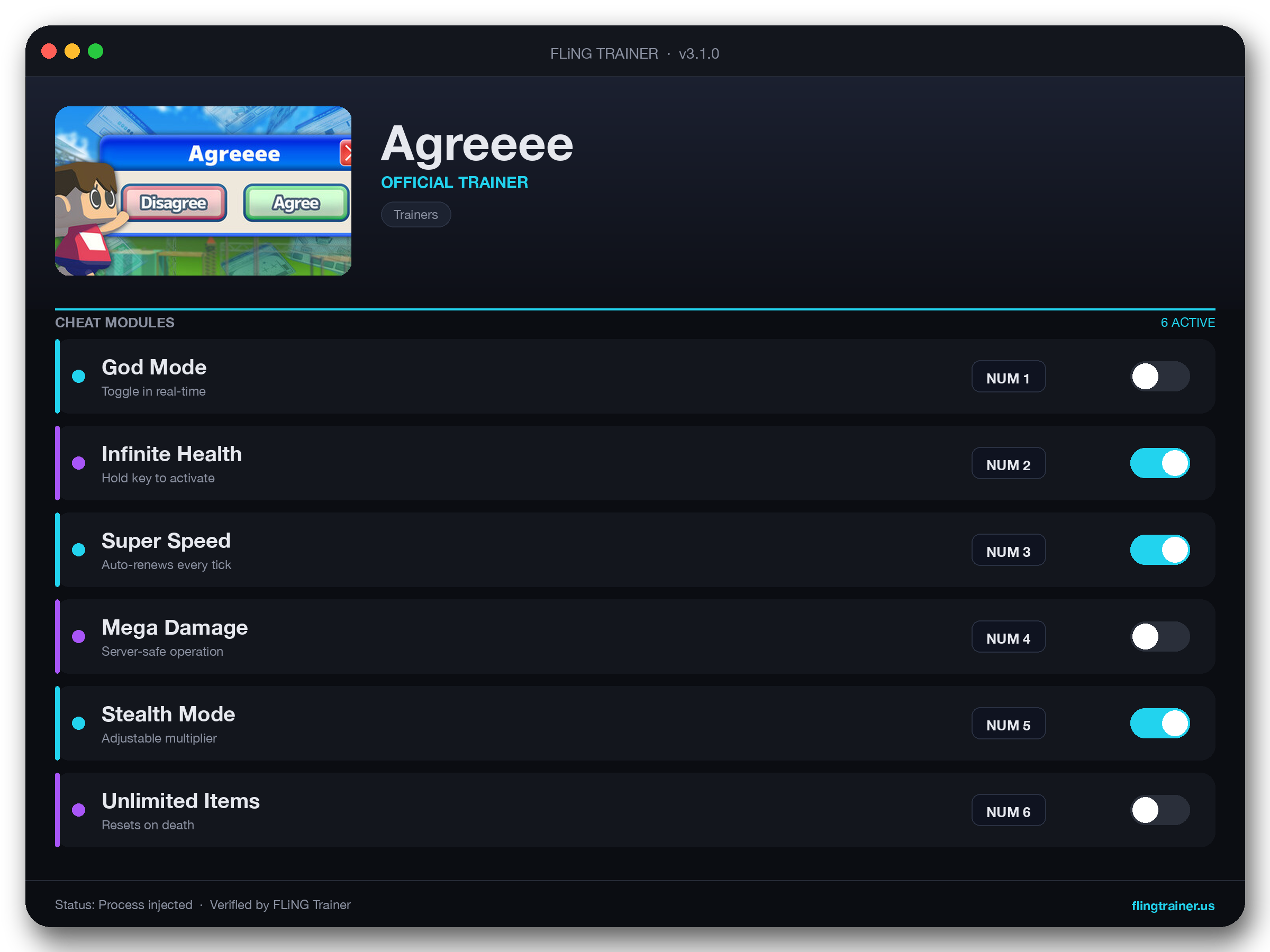Agreeee Trainer interface