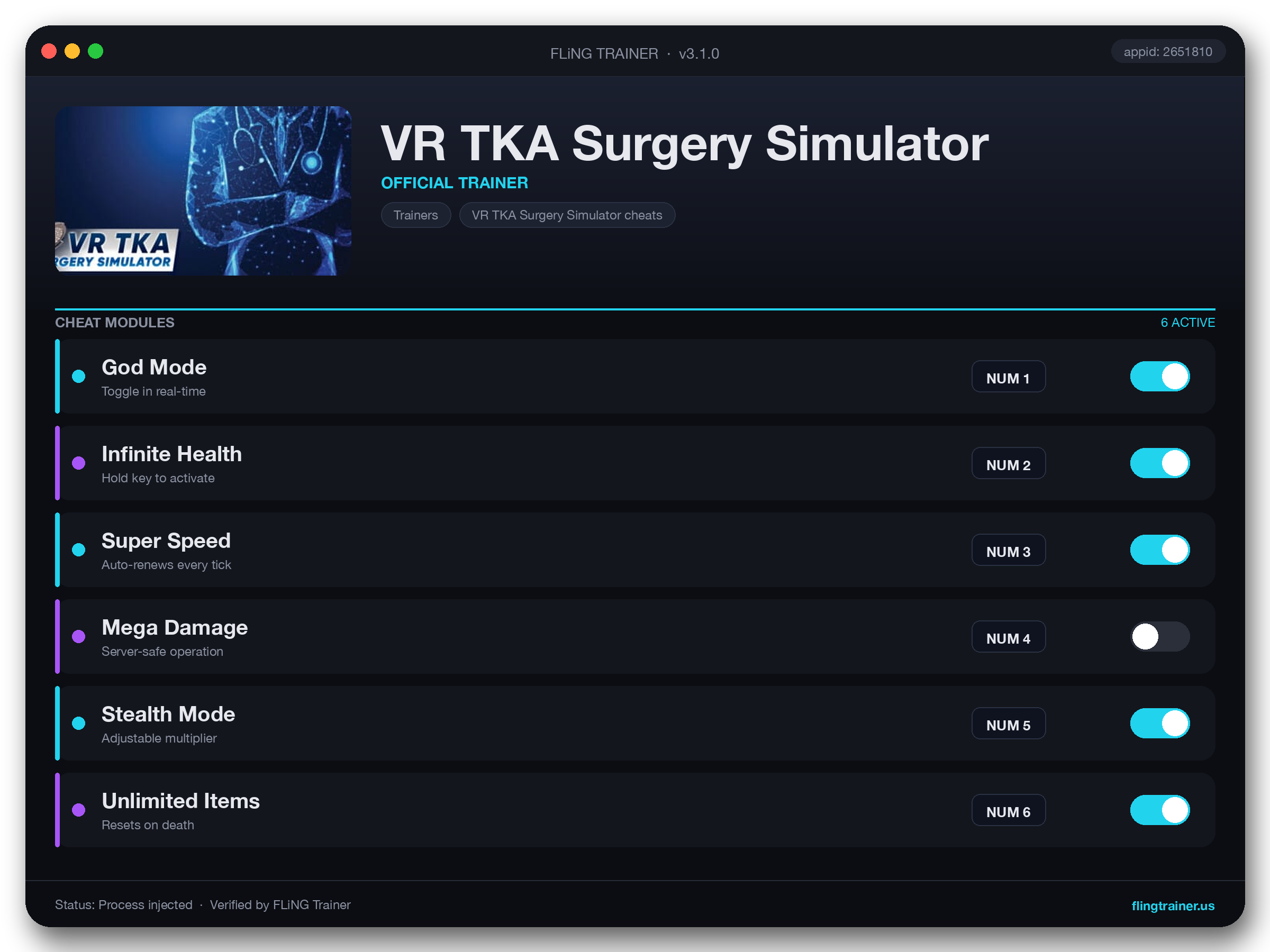 VR TKA Surgery Simulator Trainer interface