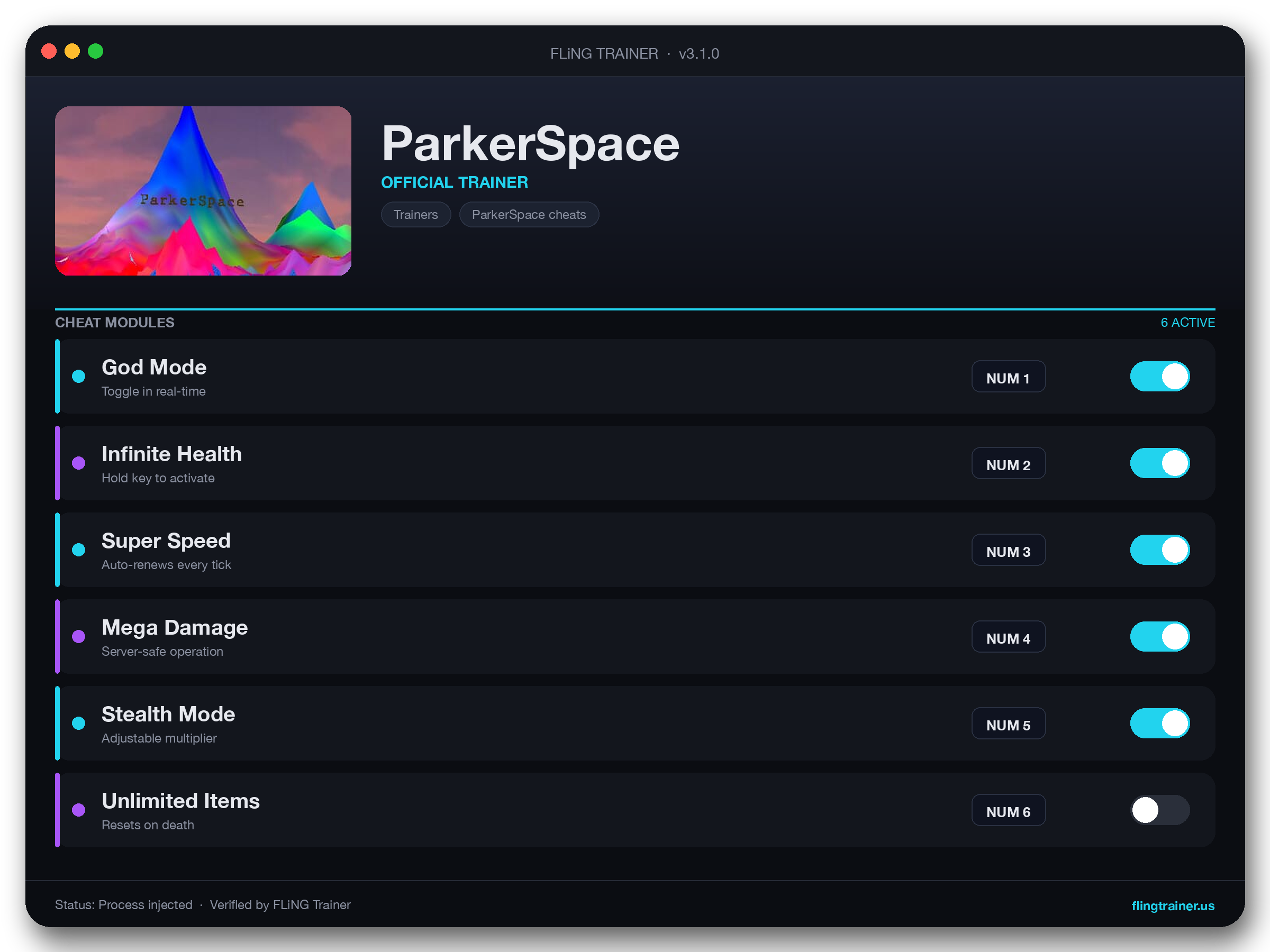 ParkerSpace Trainer interface