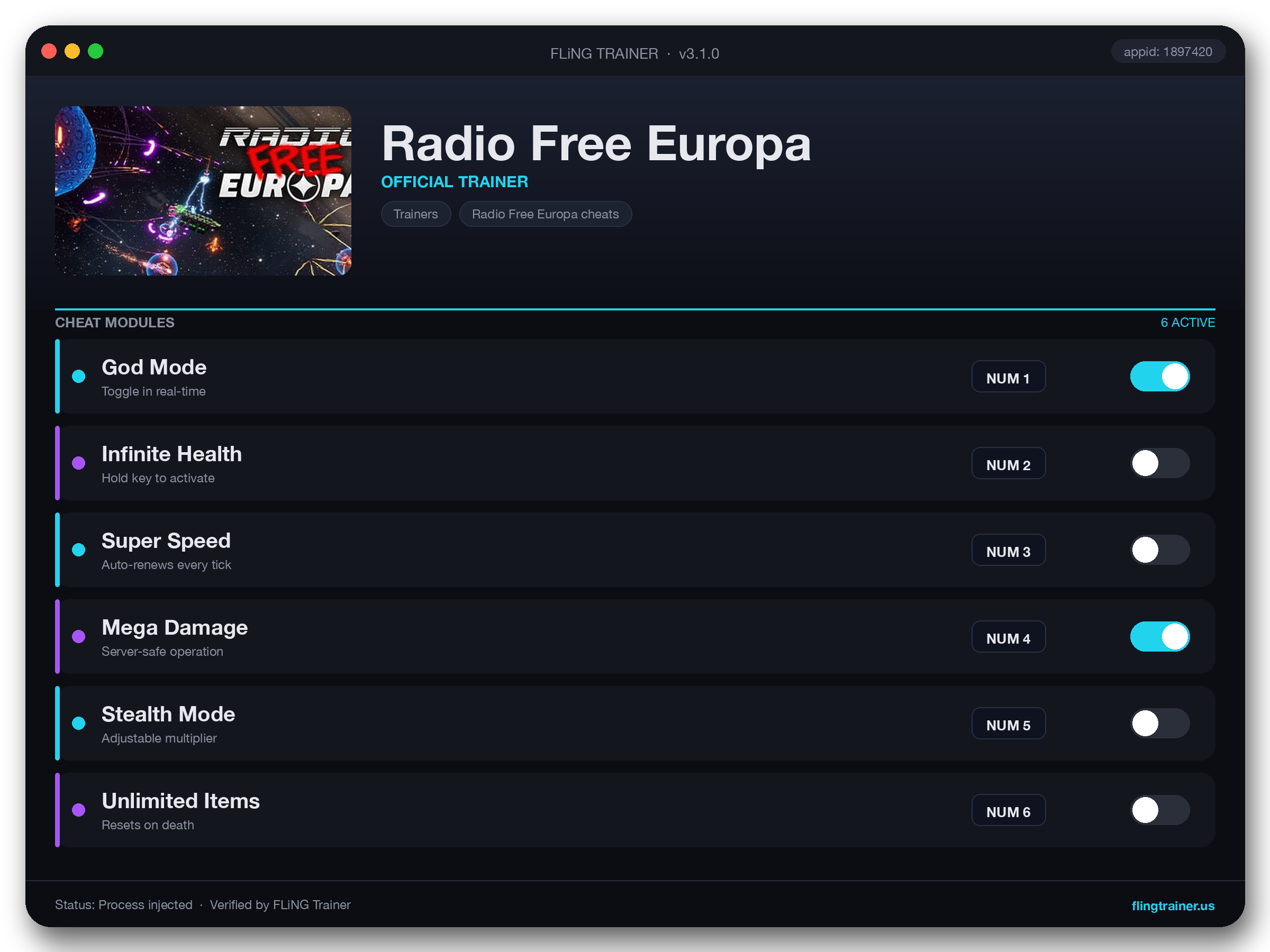 Radio Free Europa Trainer interface