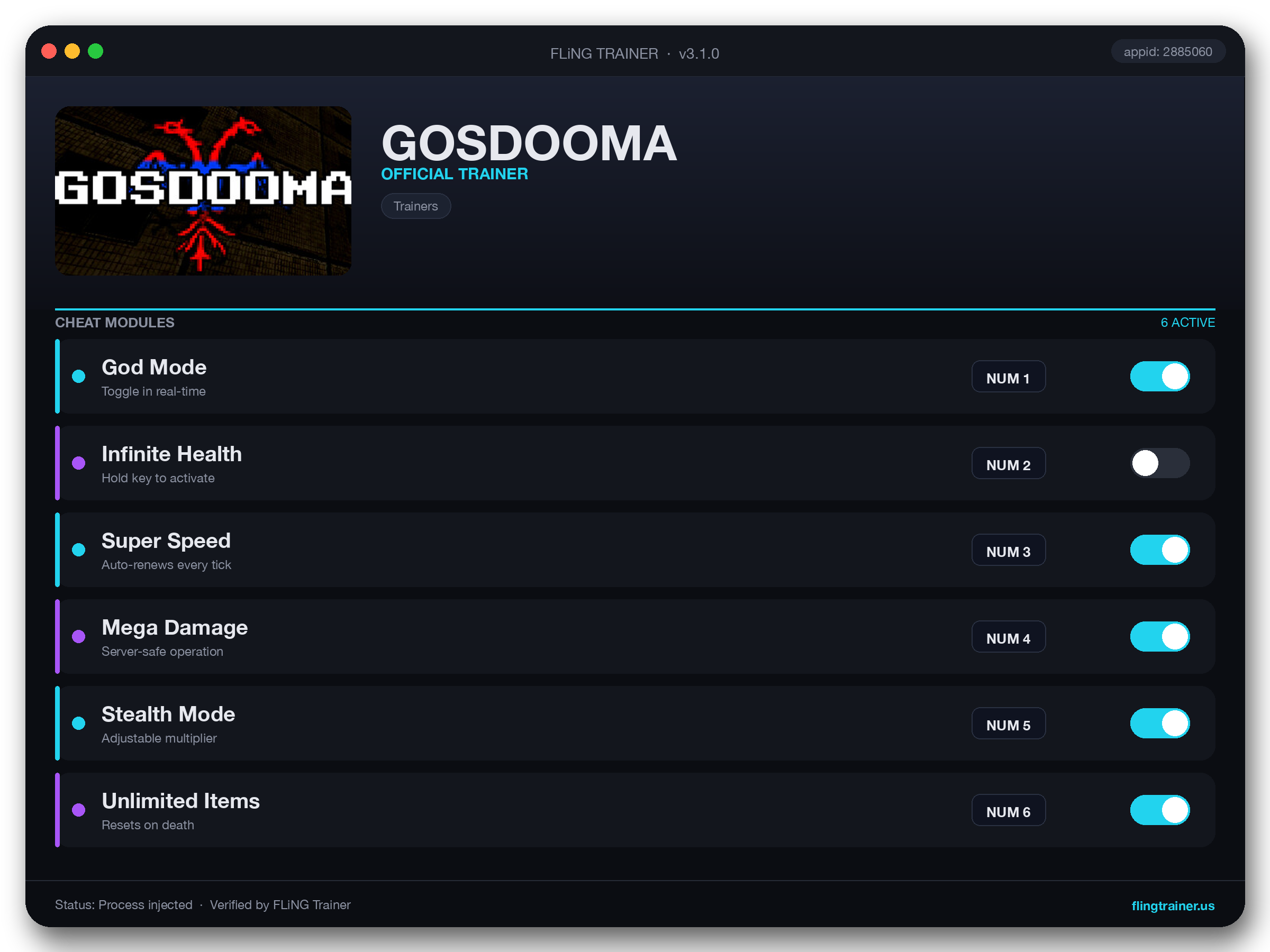 GOSDOOMA Trainer interface