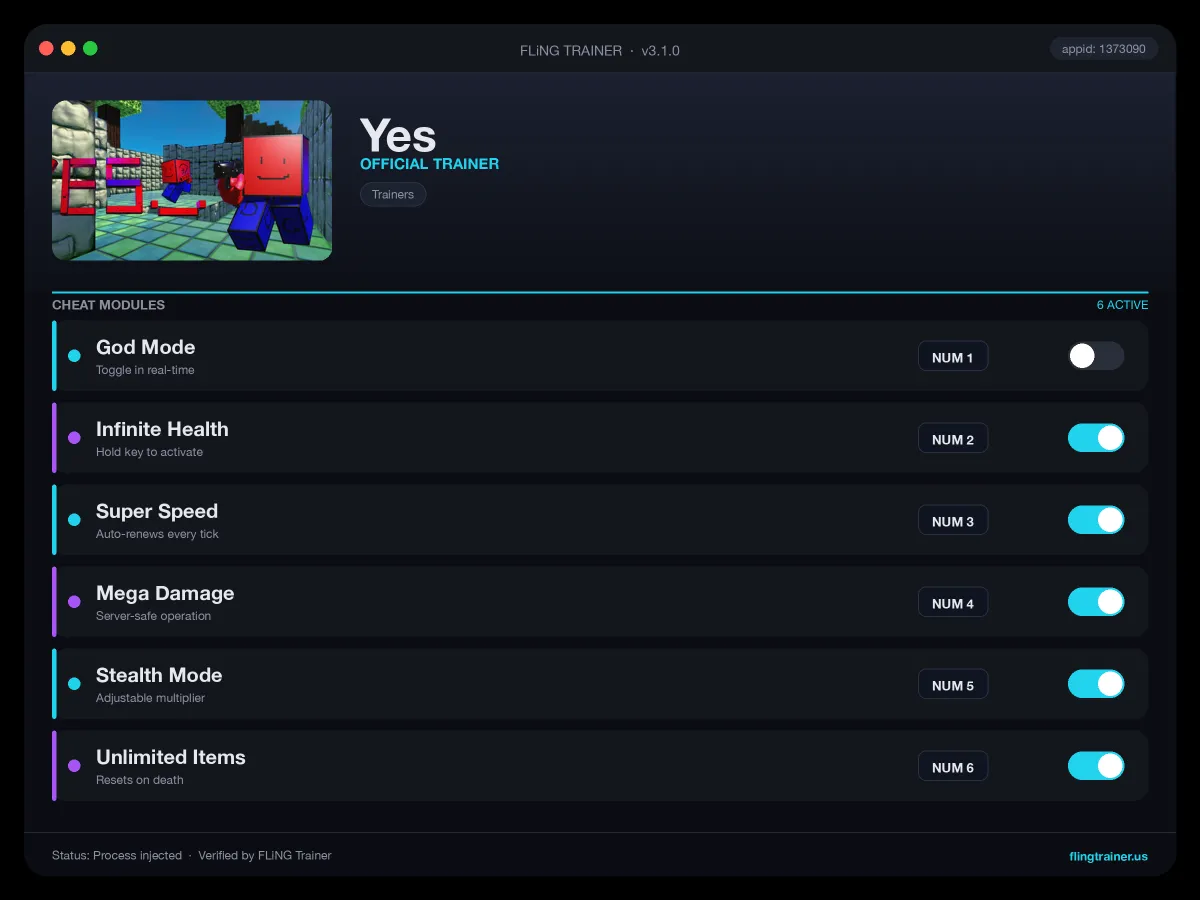 Yes Trainer interface