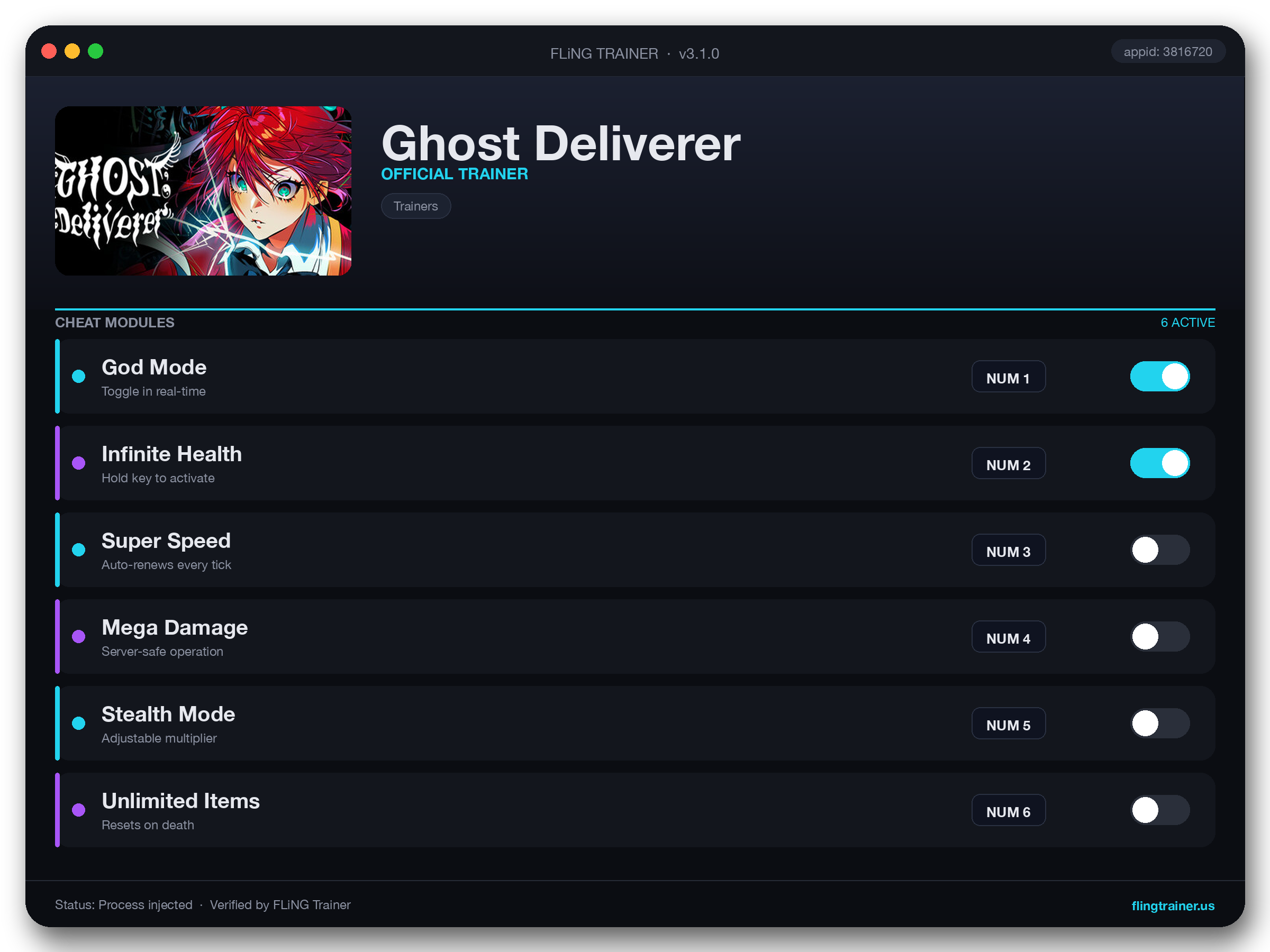 Ghost Deliverer Trainer interface