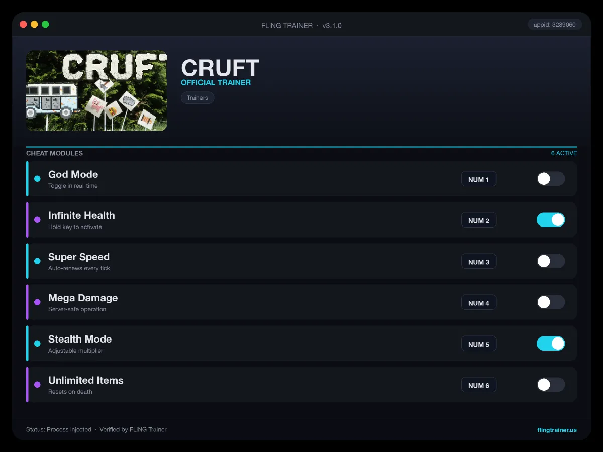 CRUFT Trainer interface