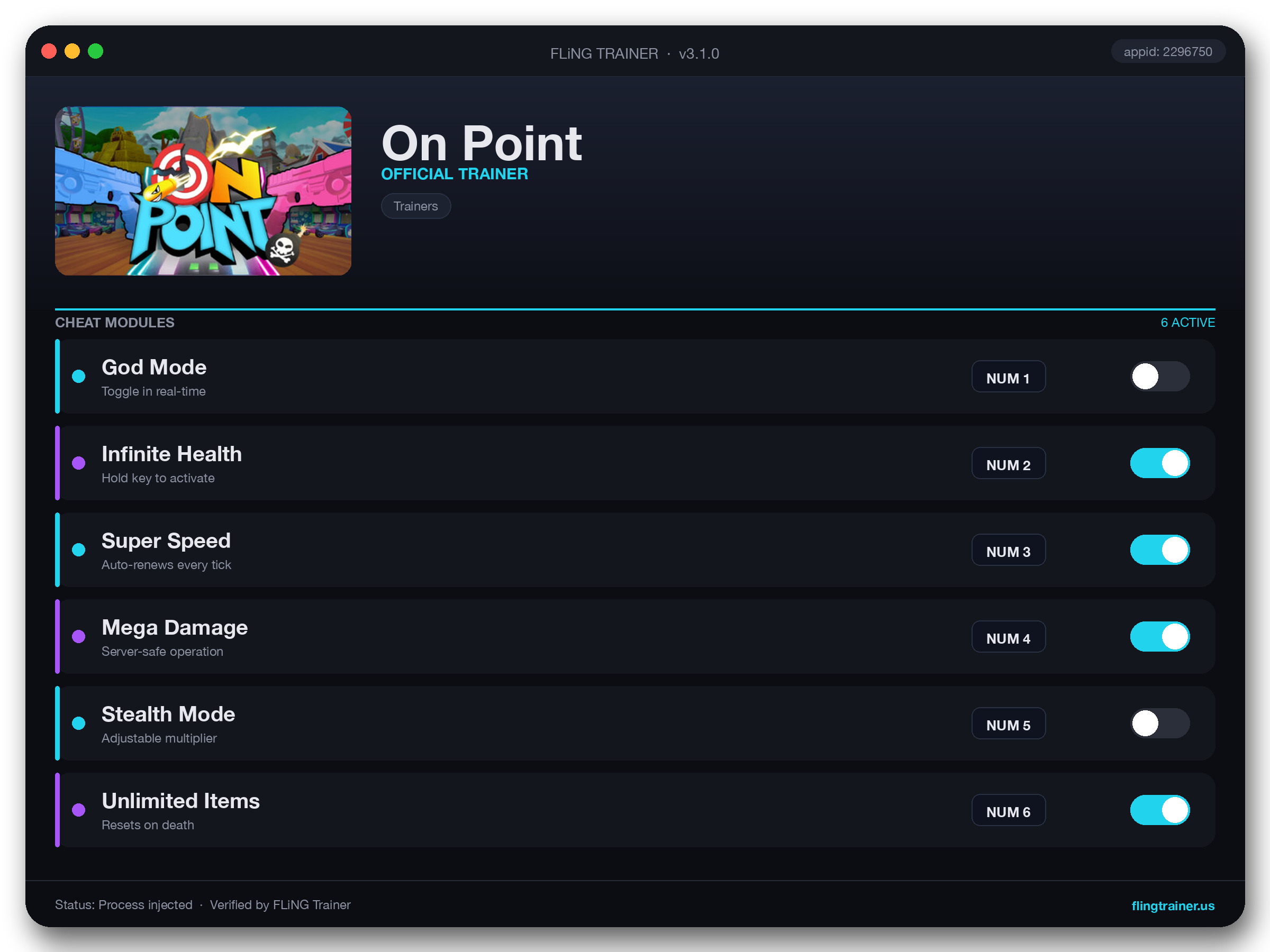 On Point Trainer interface