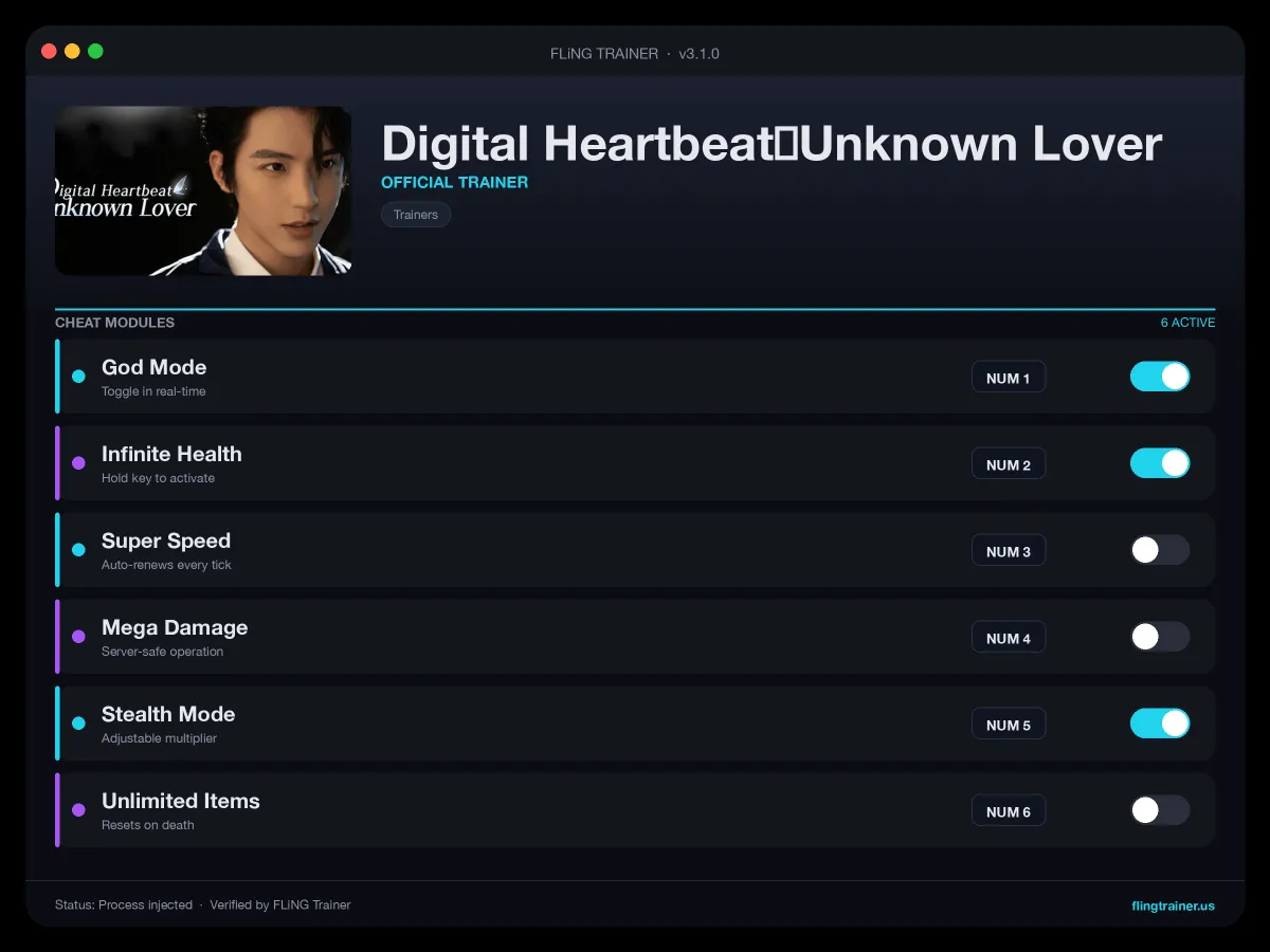 Digital Heartbeat:Unknown Lover Trainer interface