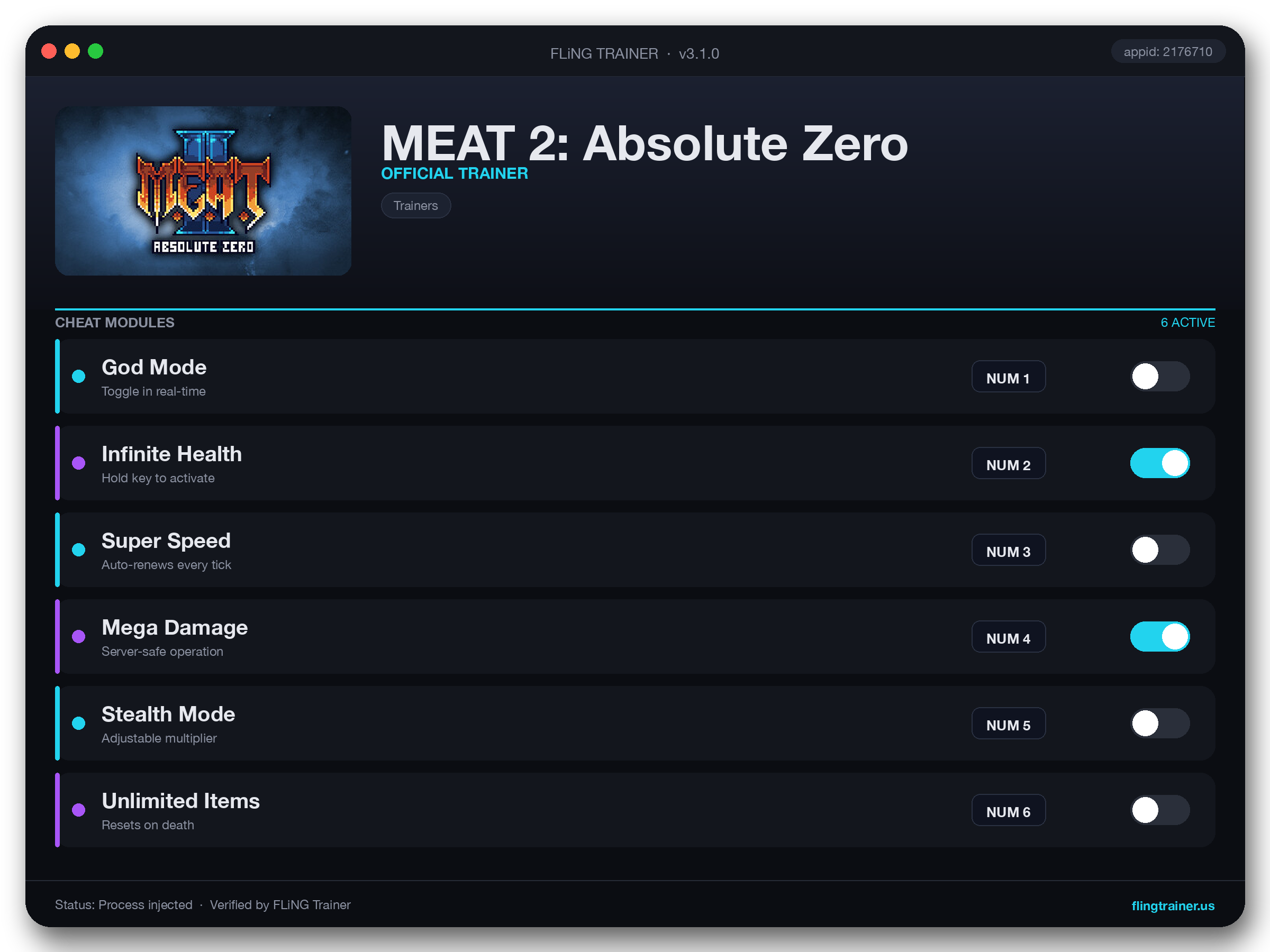 MEAT 2: Absolute Zero Trainer interface
