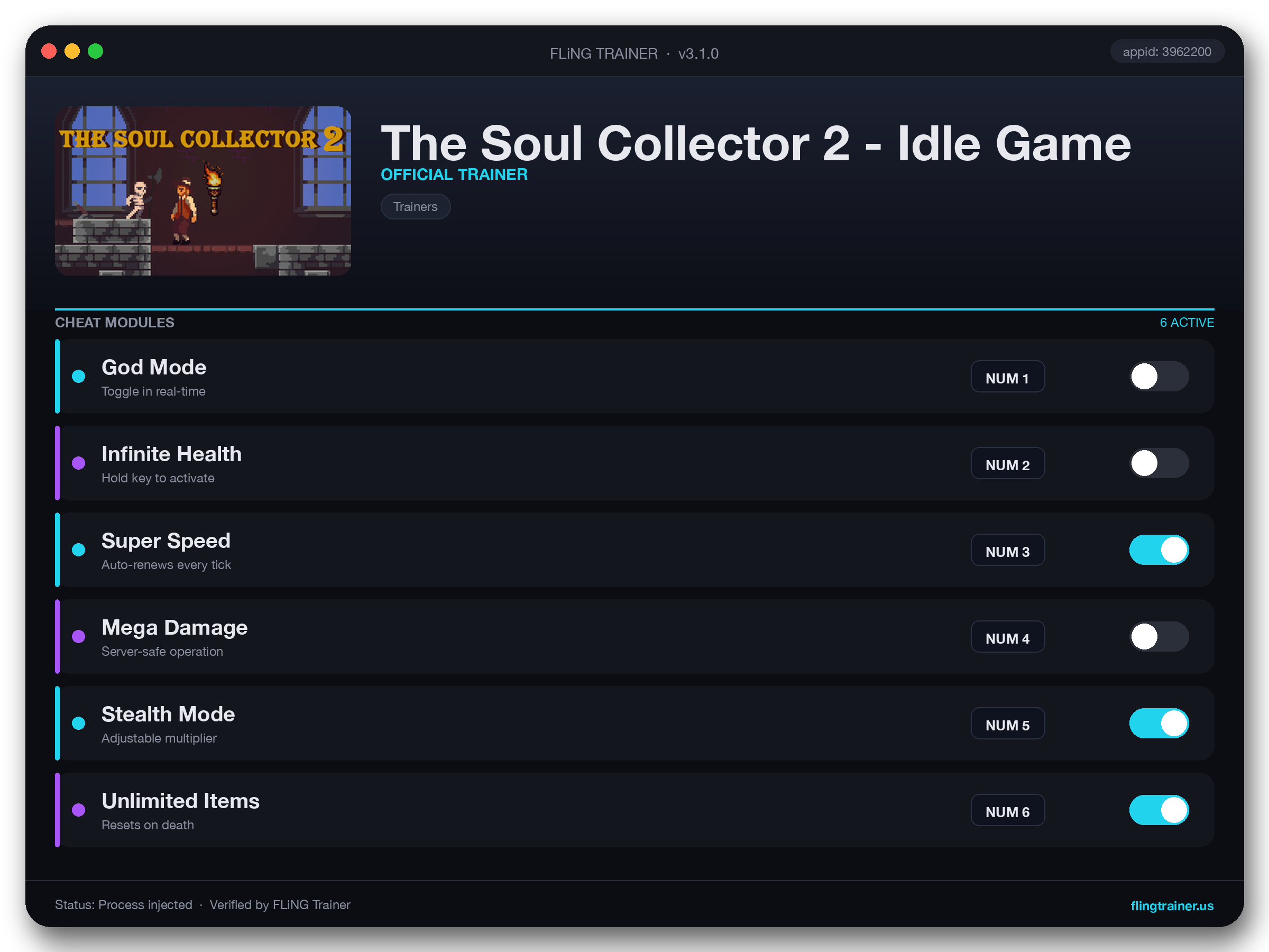 The Soul Collector 2 - Idle Game Trainer interface