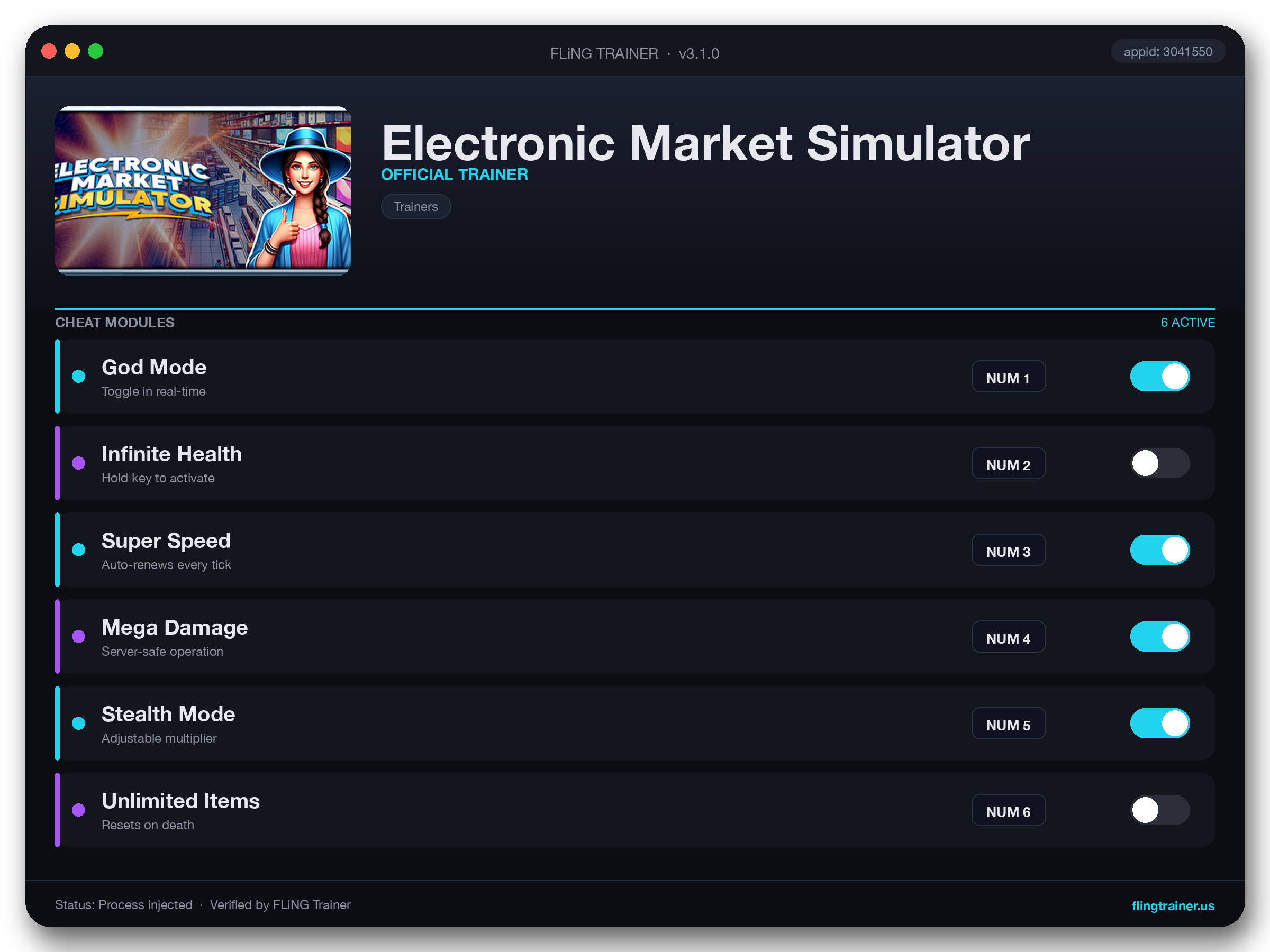 Electronic Market Simulator Trainer interface