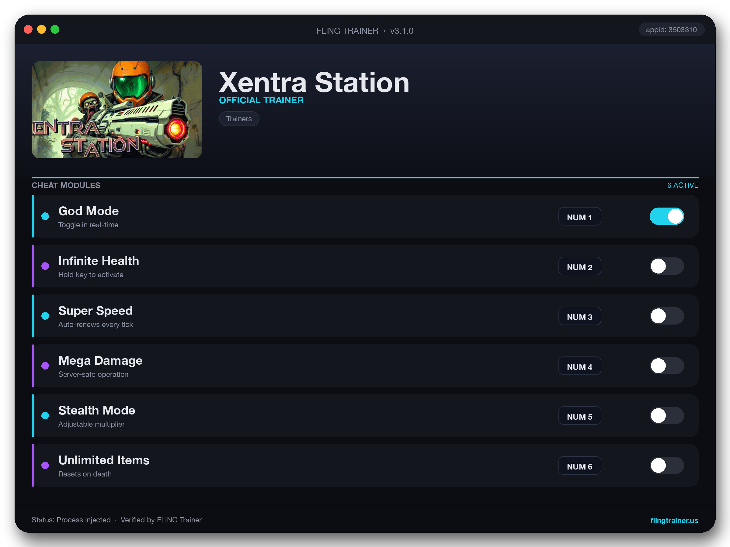 Xentra Station Trainer interface