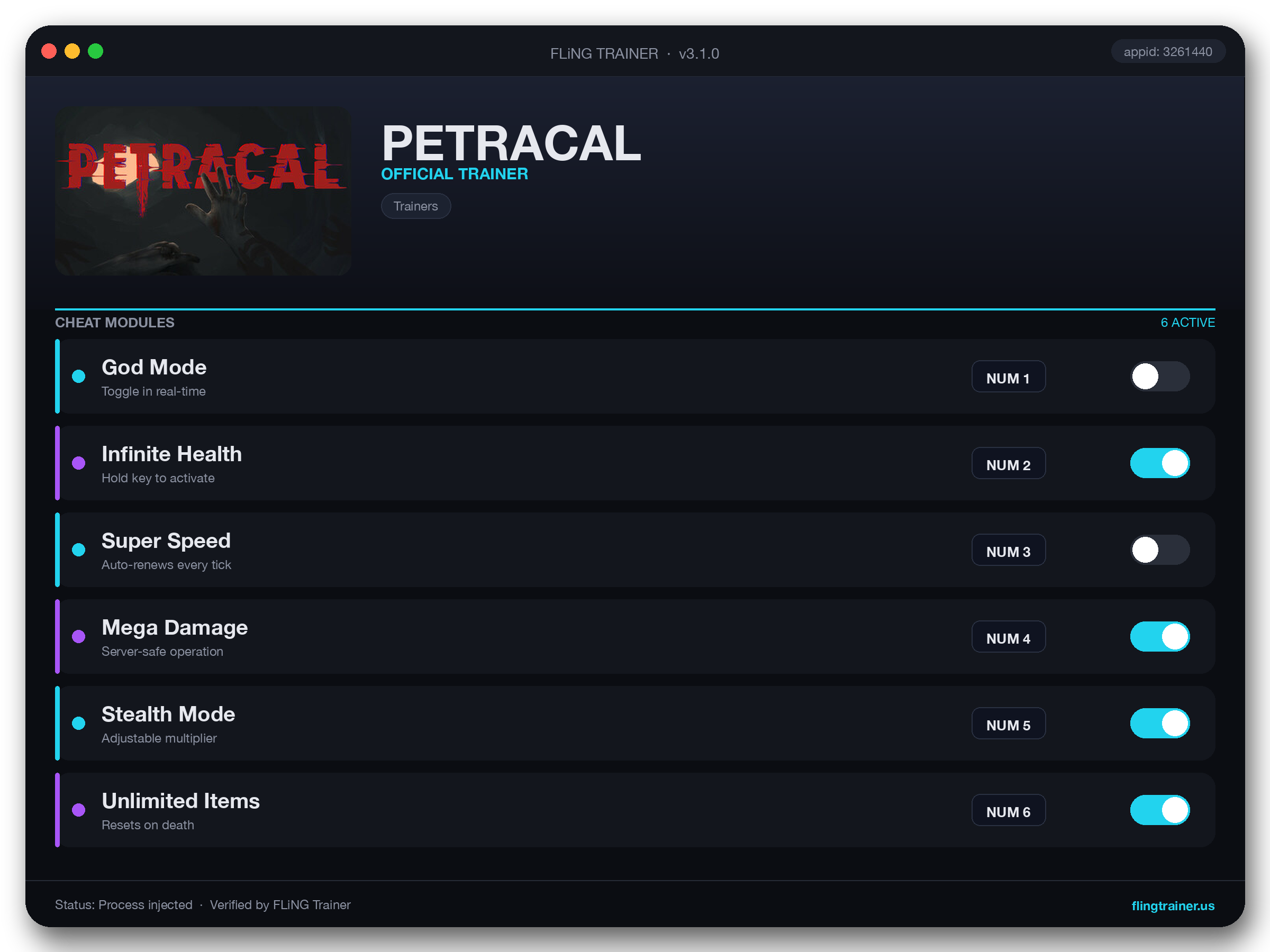 PETRACAL Trainer interface