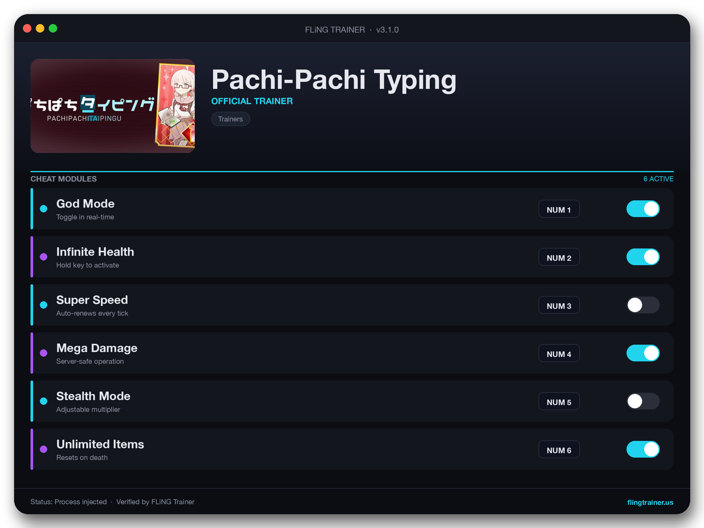 Pachi-Pachi Typing Trainer interface