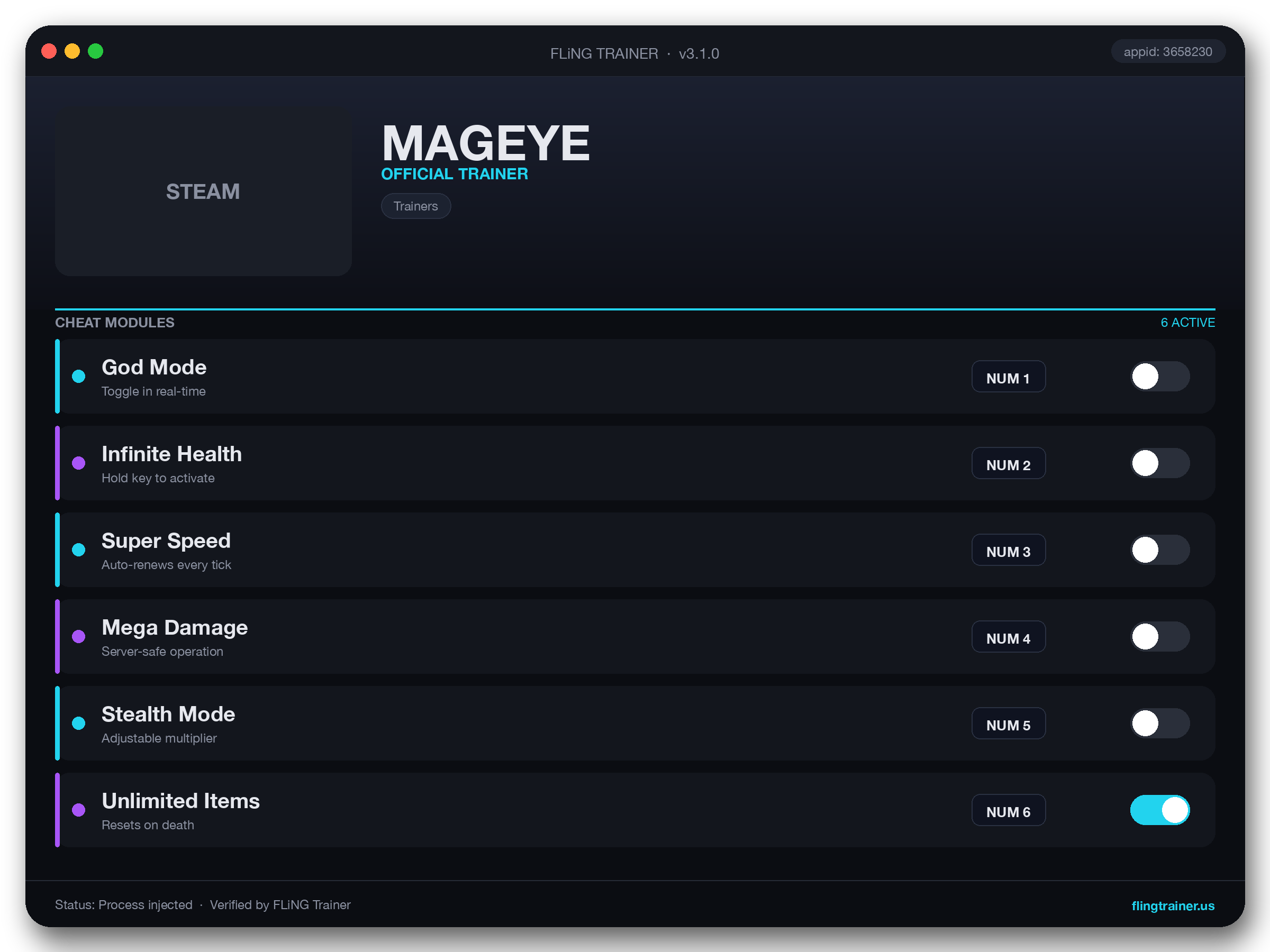 MAGEYE Trainer interface