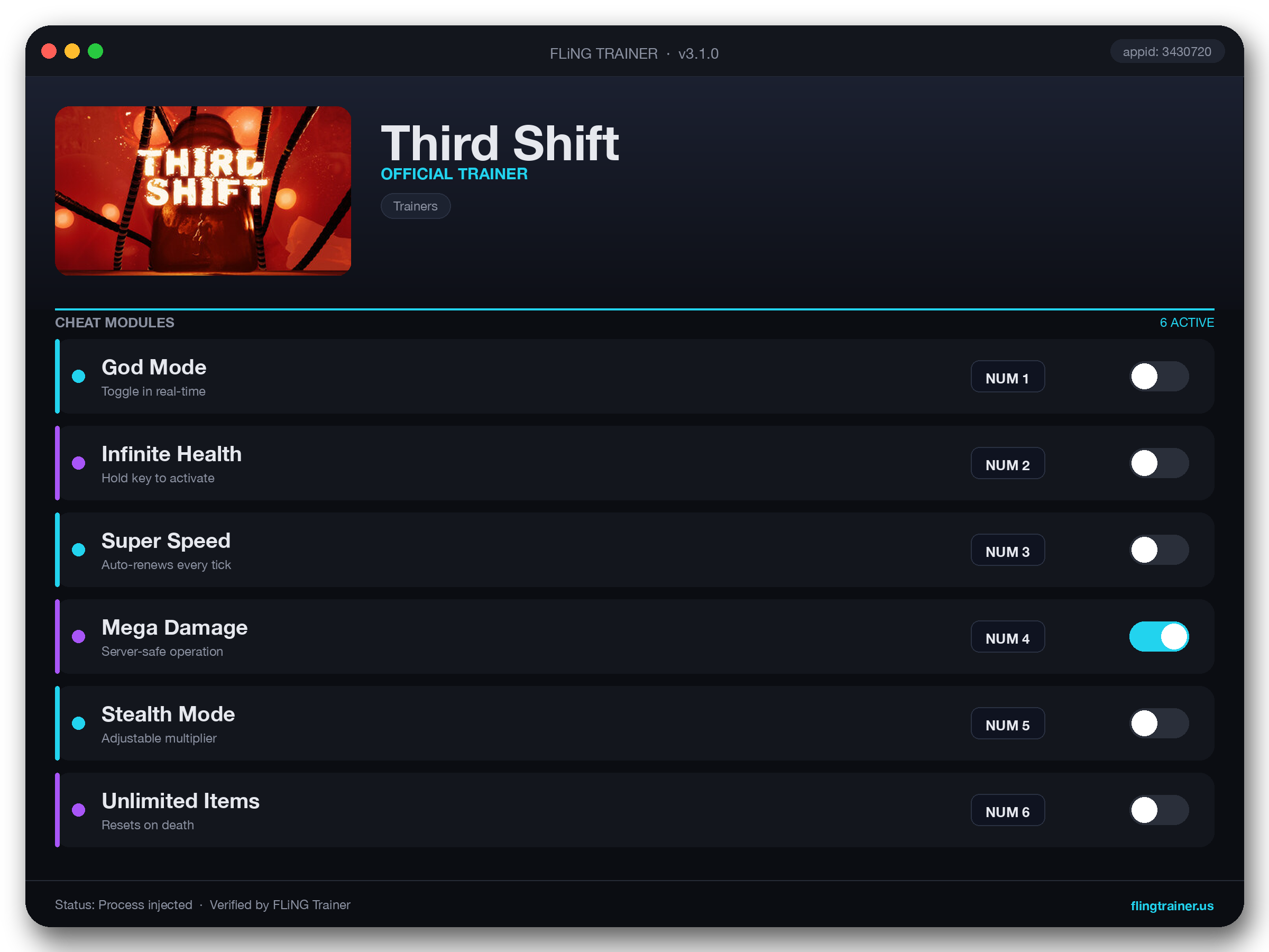 Third Shift Trainer interface
