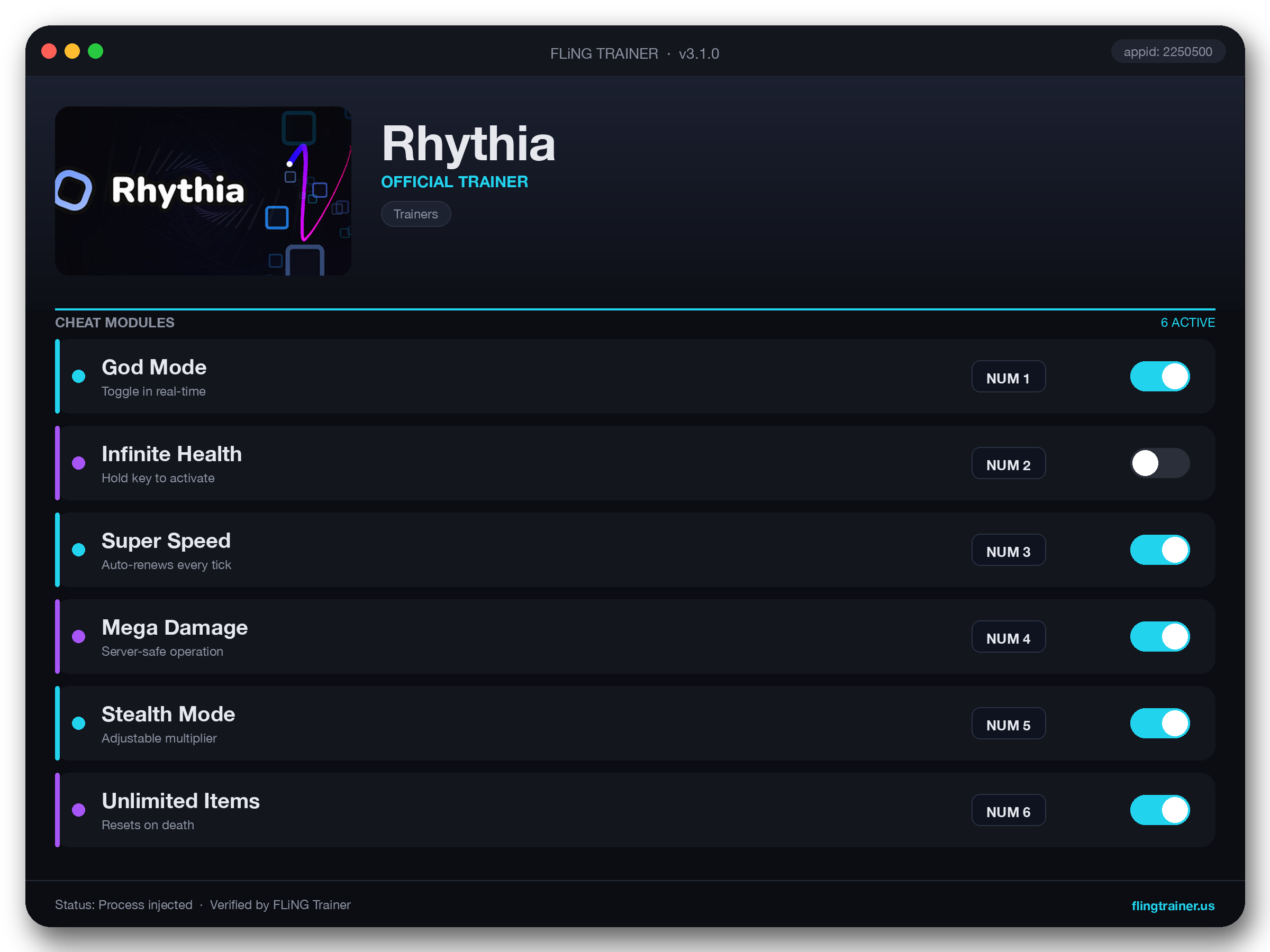 Rhythia Trainer interface