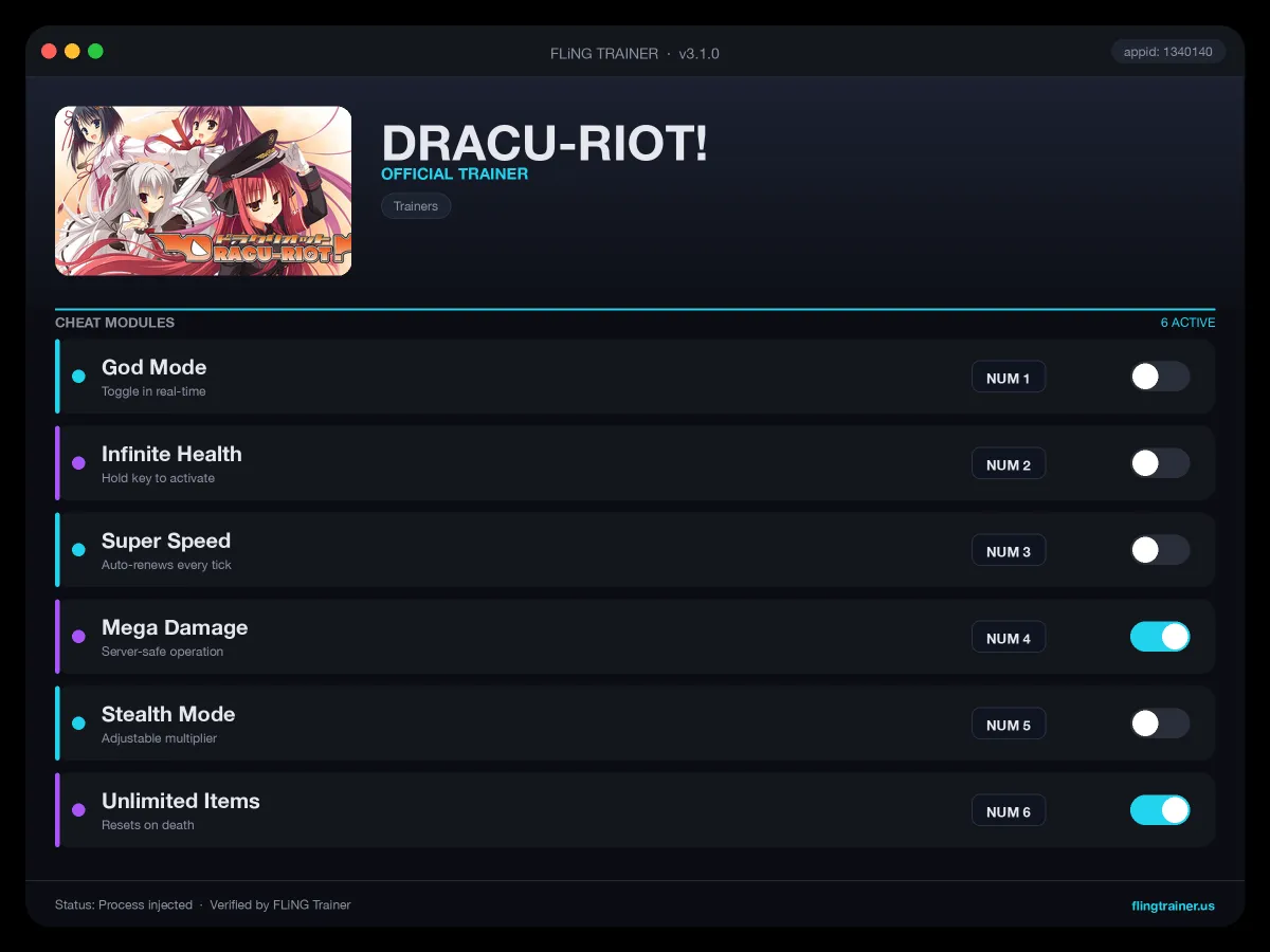 DRACU-RIOT! Trainer interface