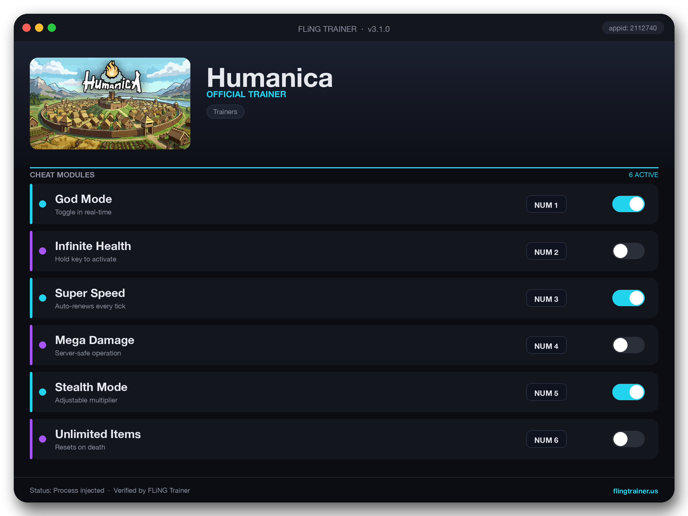 Humanica Trainer interface