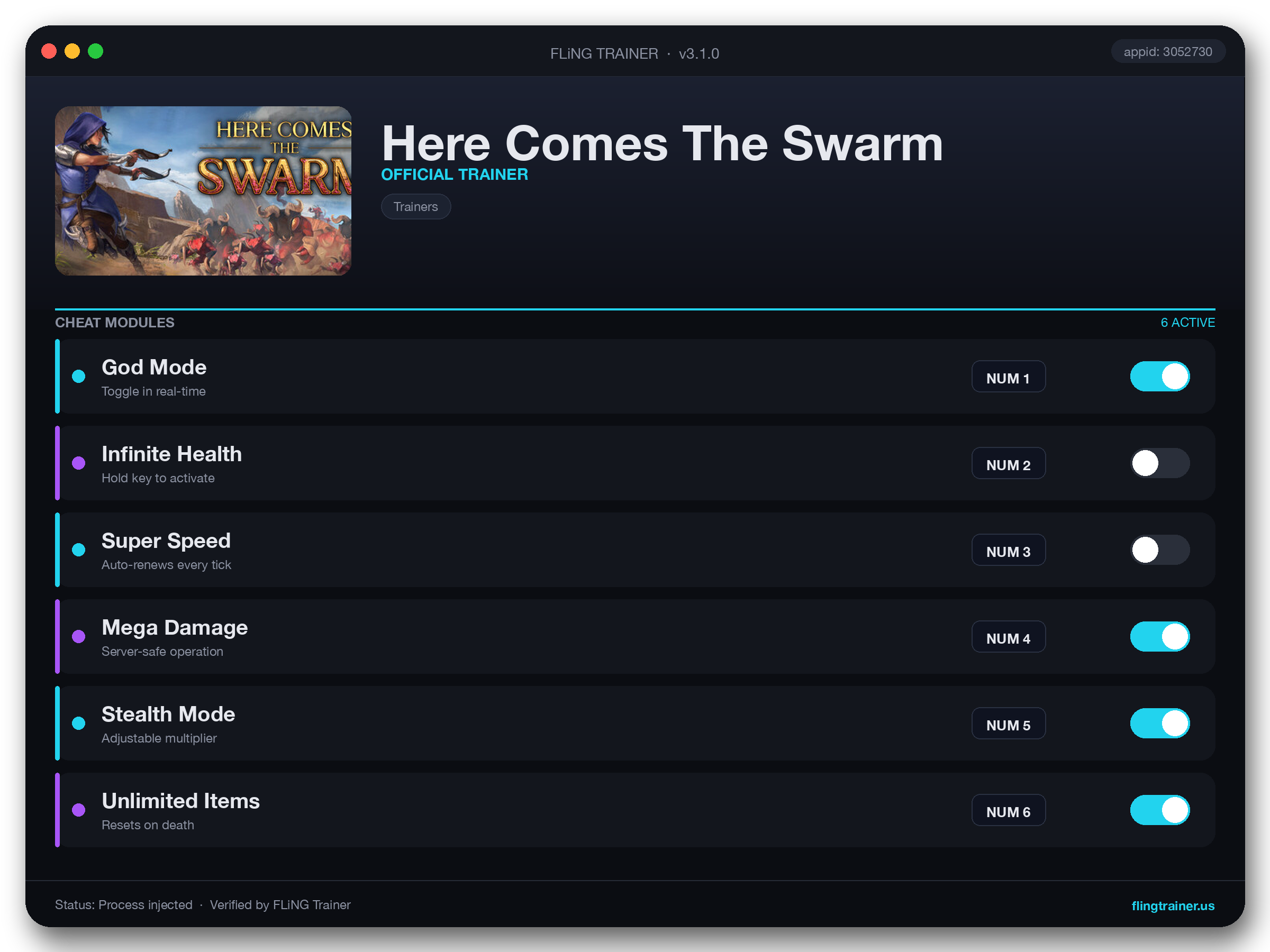 Here Comes The Swarm Trainer interface