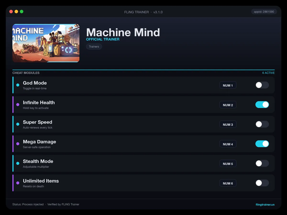 Machine Mind Trainer interface