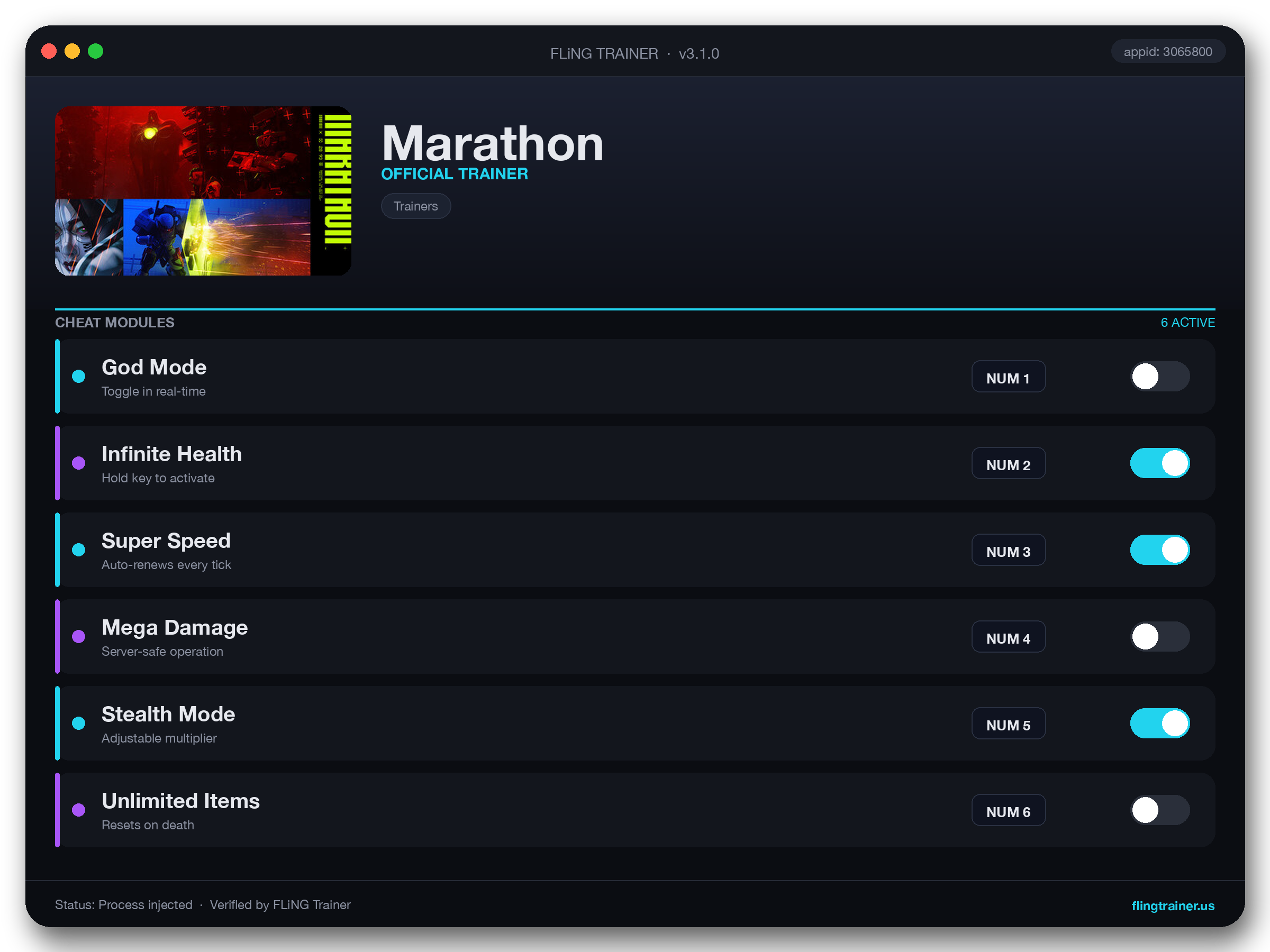 Marathon Trainer interface