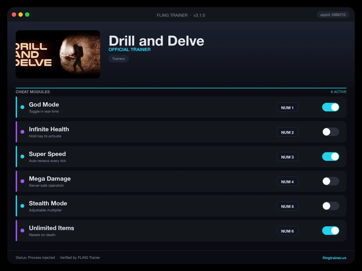 Drill and Delve Trainer interface