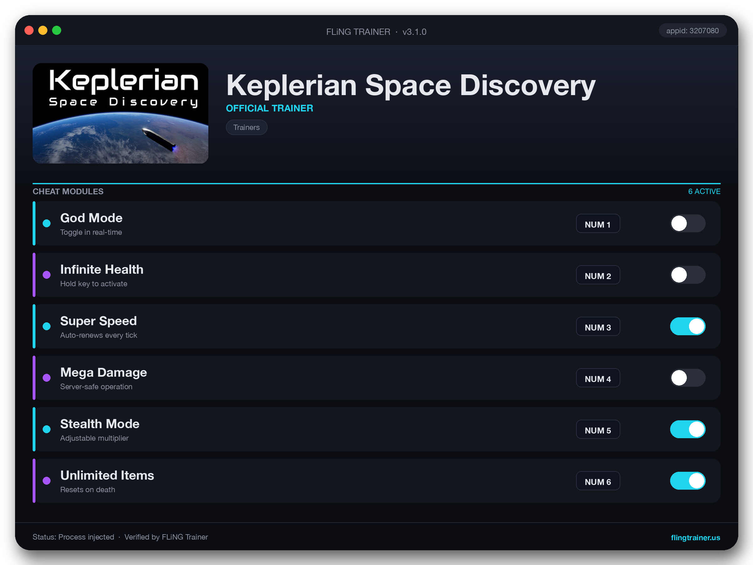 Keplerian Space Discovery Trainer interface
