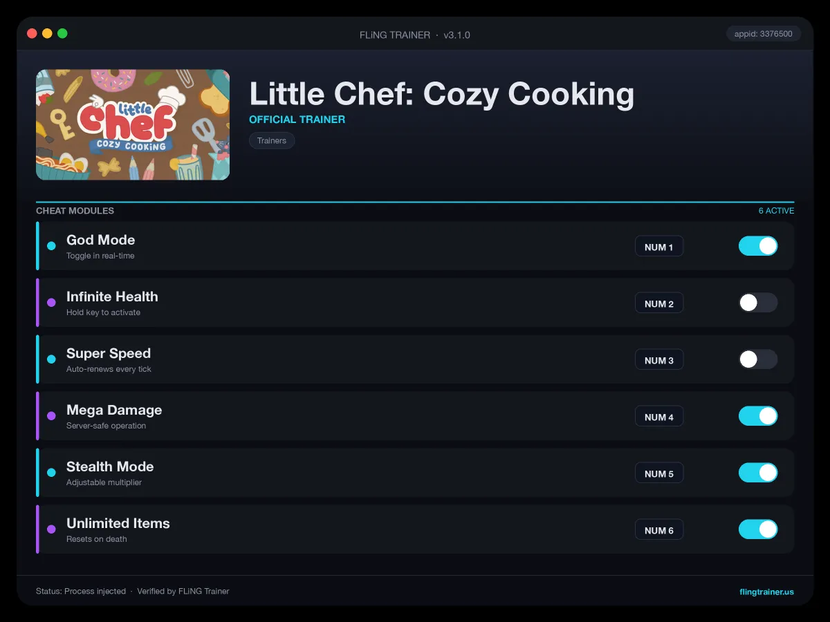 Little Chef: Cozy Cooking Trainer interface