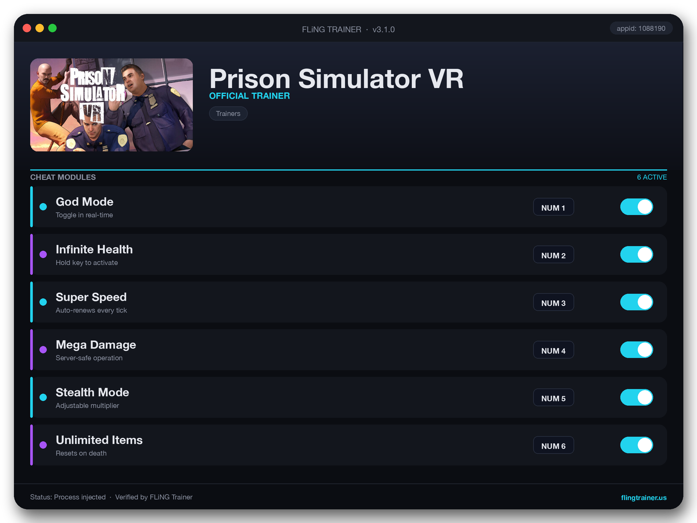 Prison Simulator VR Trainer interface