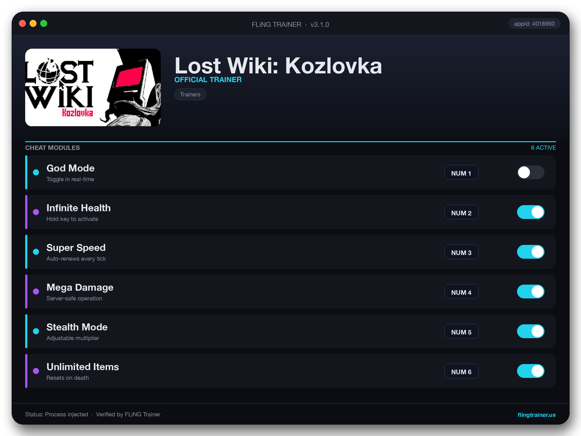 Lost Wiki: Kozlovka Trainer interface