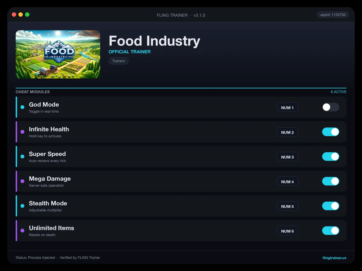 Food Industry Trainer interface