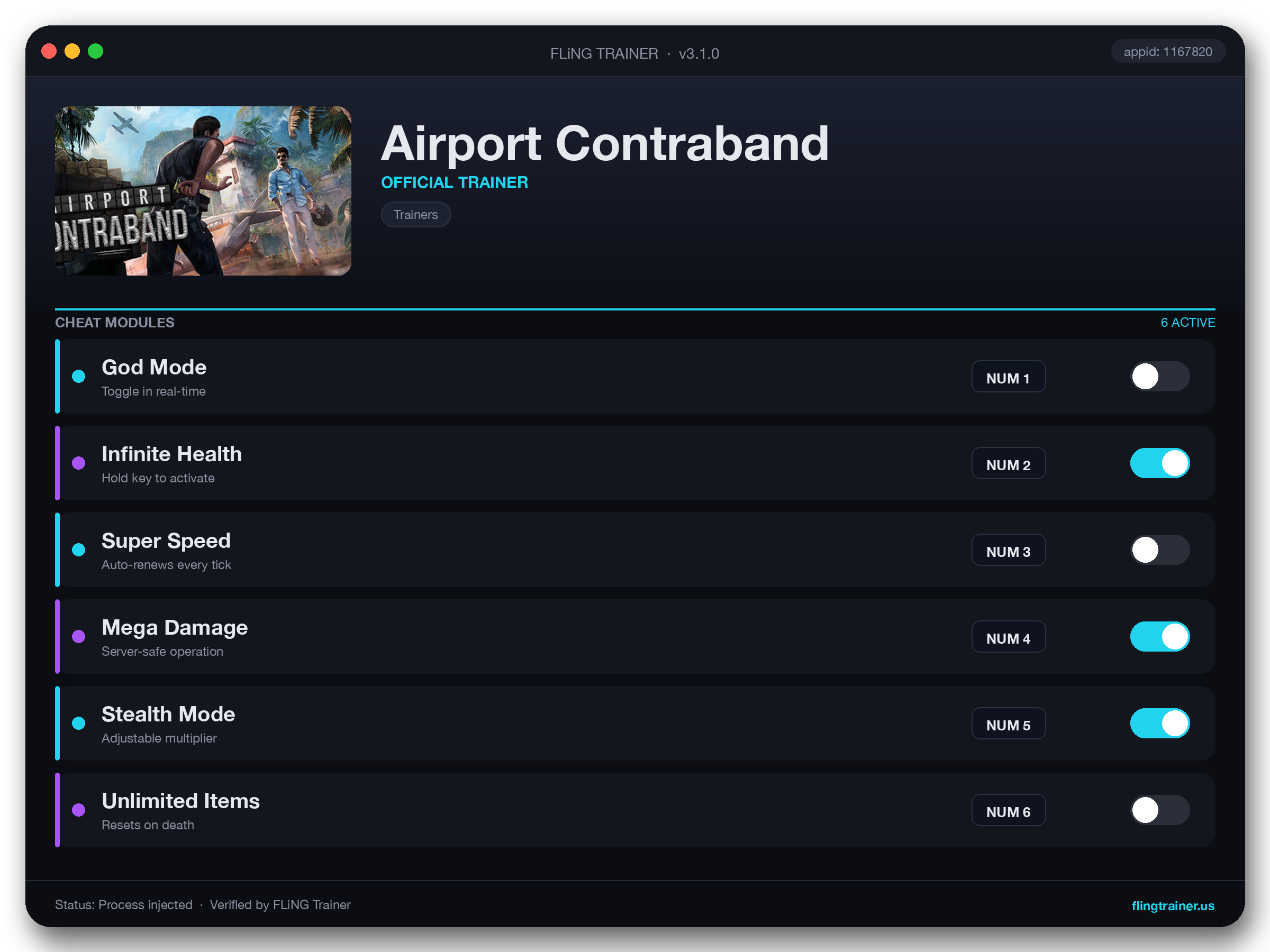 Airport Contraband Trainer interface