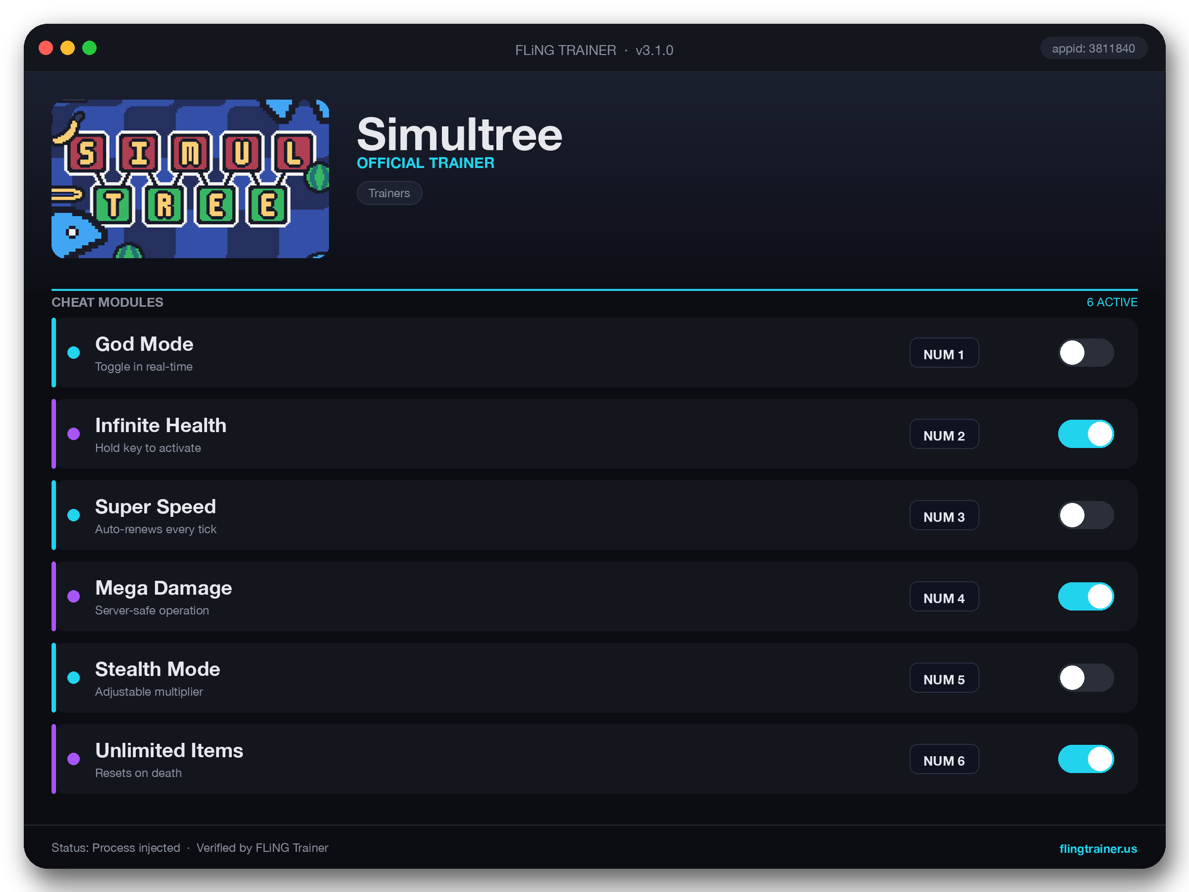 Simultree Trainer interface