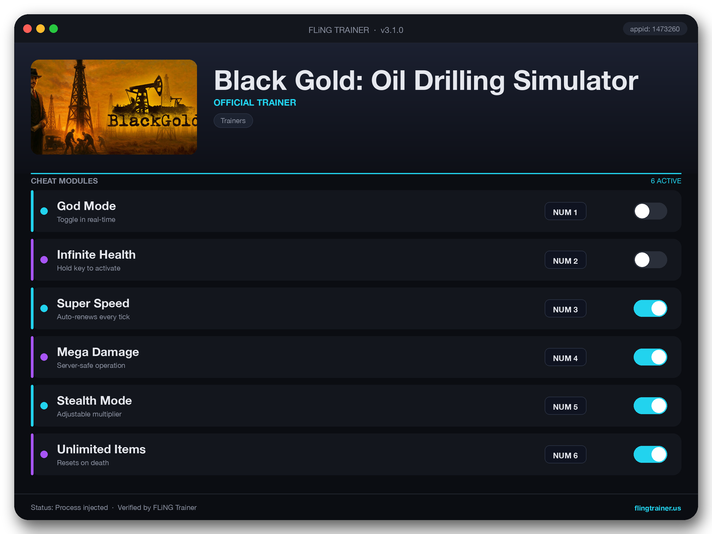 Black Gold: Oil Drilling Simulator Trainer interface