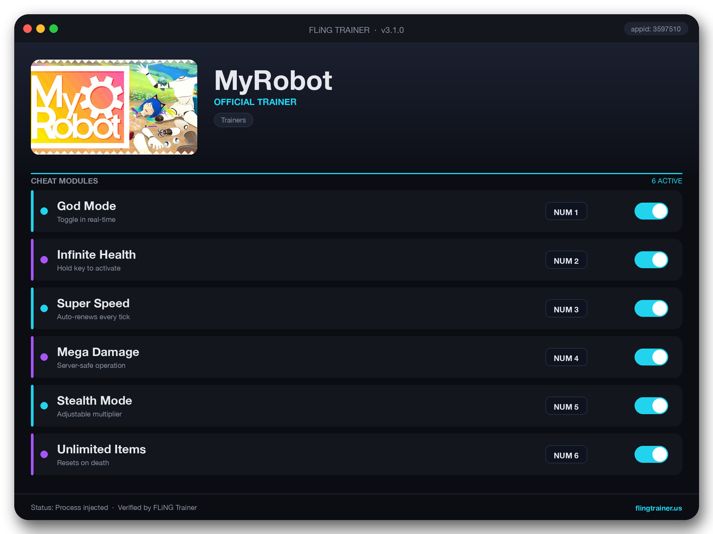 MyRobot Trainer interface