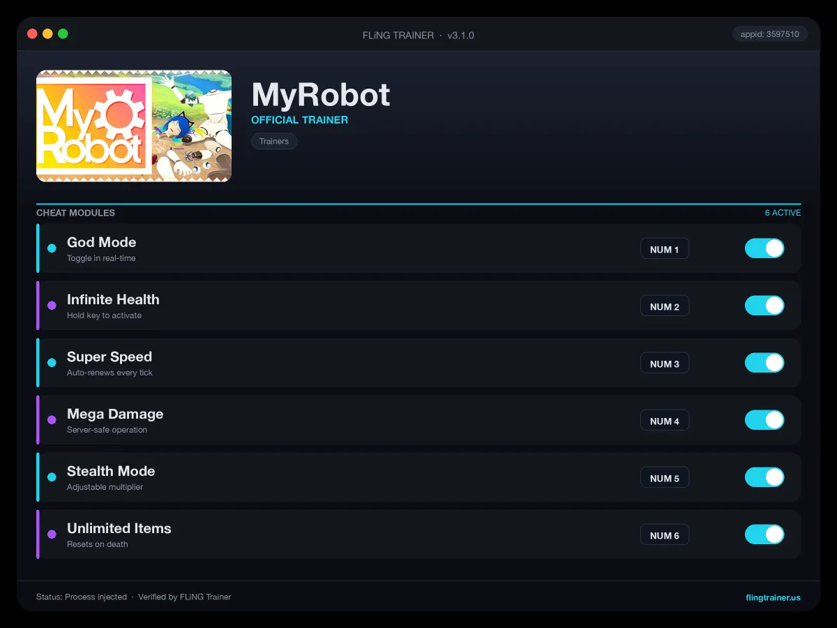 MyRobot Trainer interface