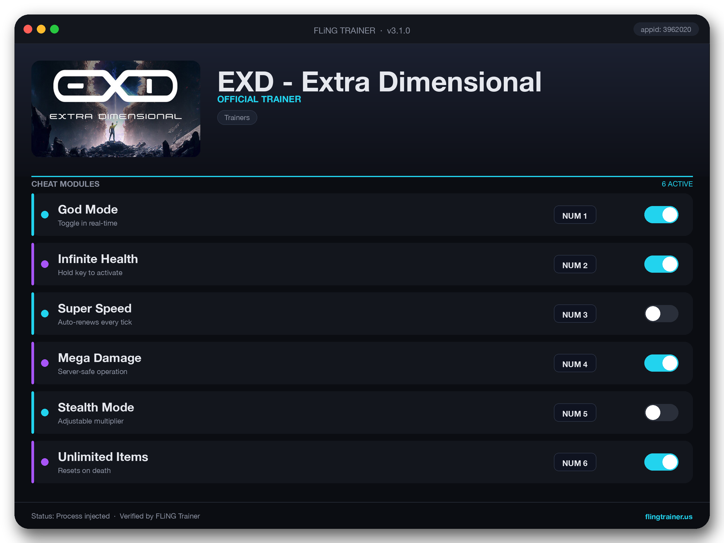 EXD - Extra Dimensional Trainer interface