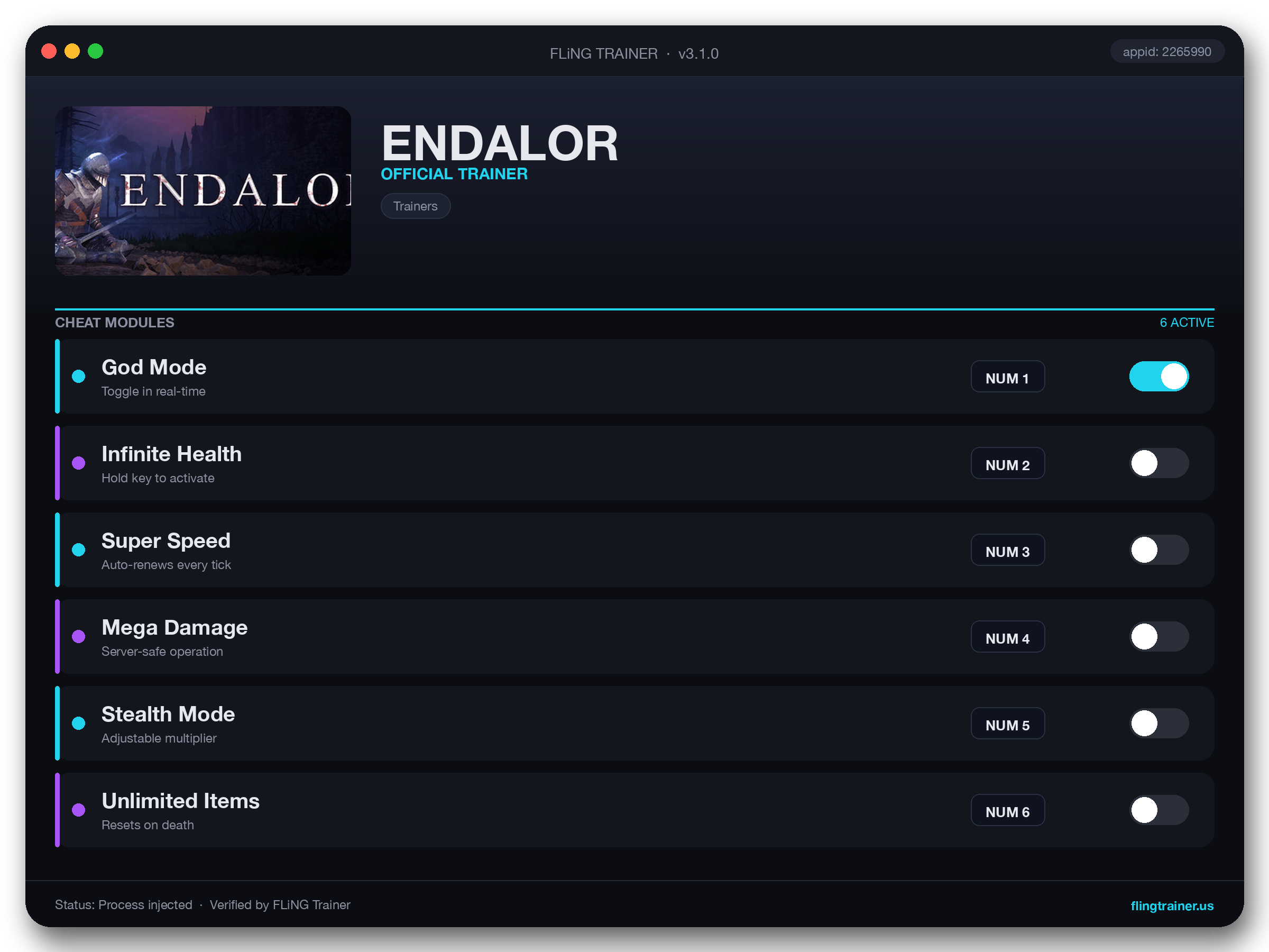 ENDALOR Trainer interface