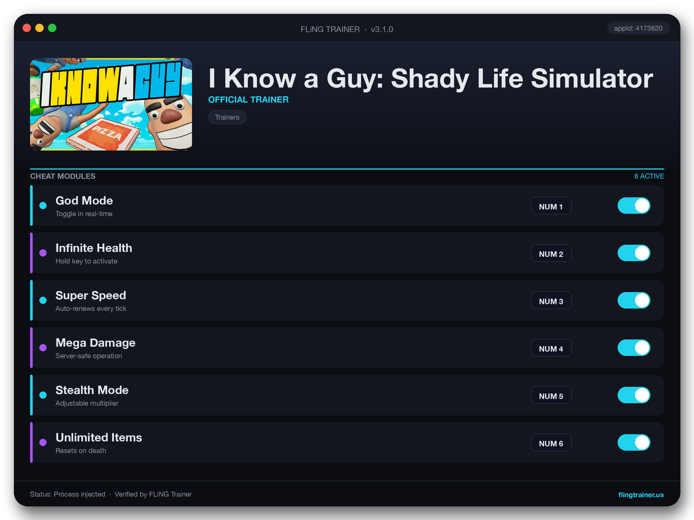I Know a Guy: Shady Life Simulator Trainer interface