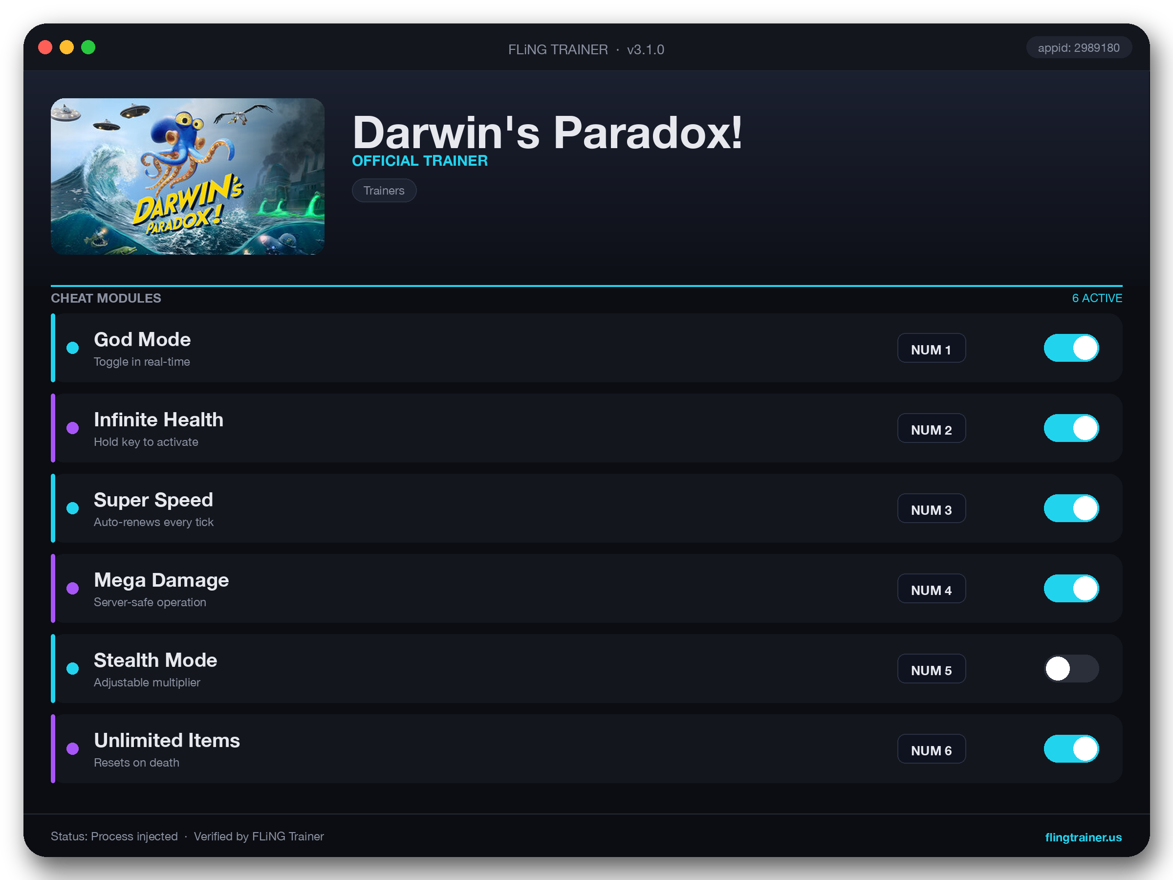 Darwin's Paradox! Trainer interface