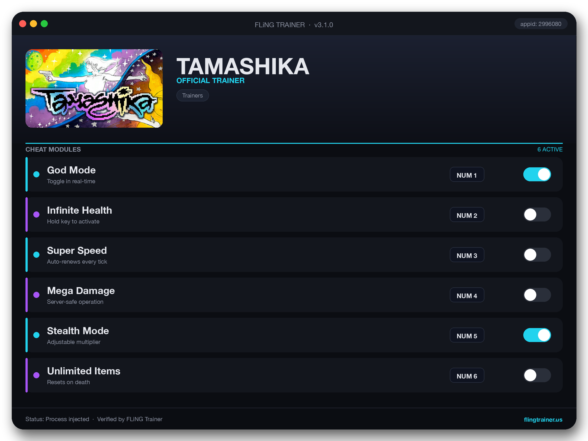 TAMASHIKA Trainer interface
