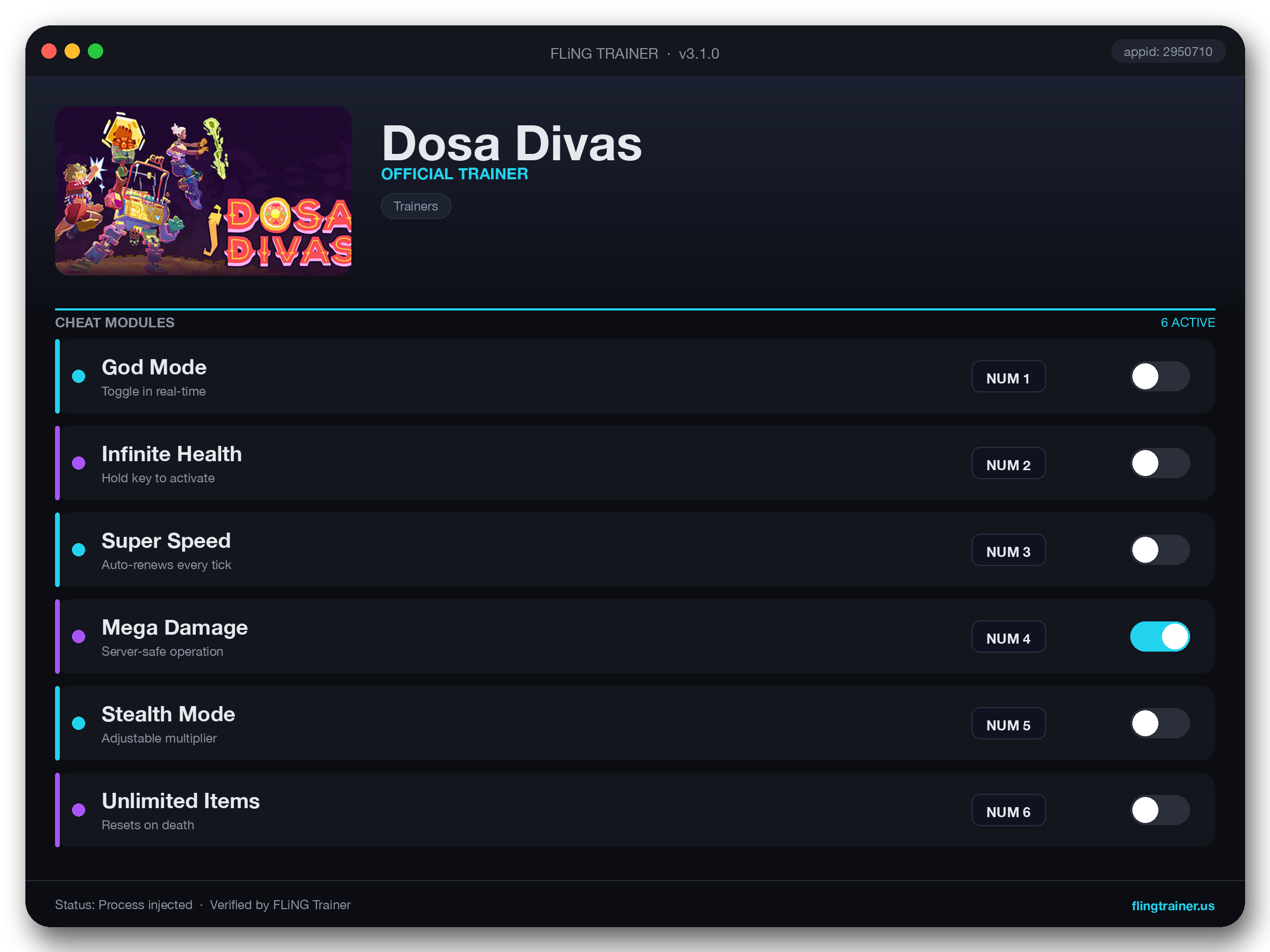 Dosa Divas Trainer interface