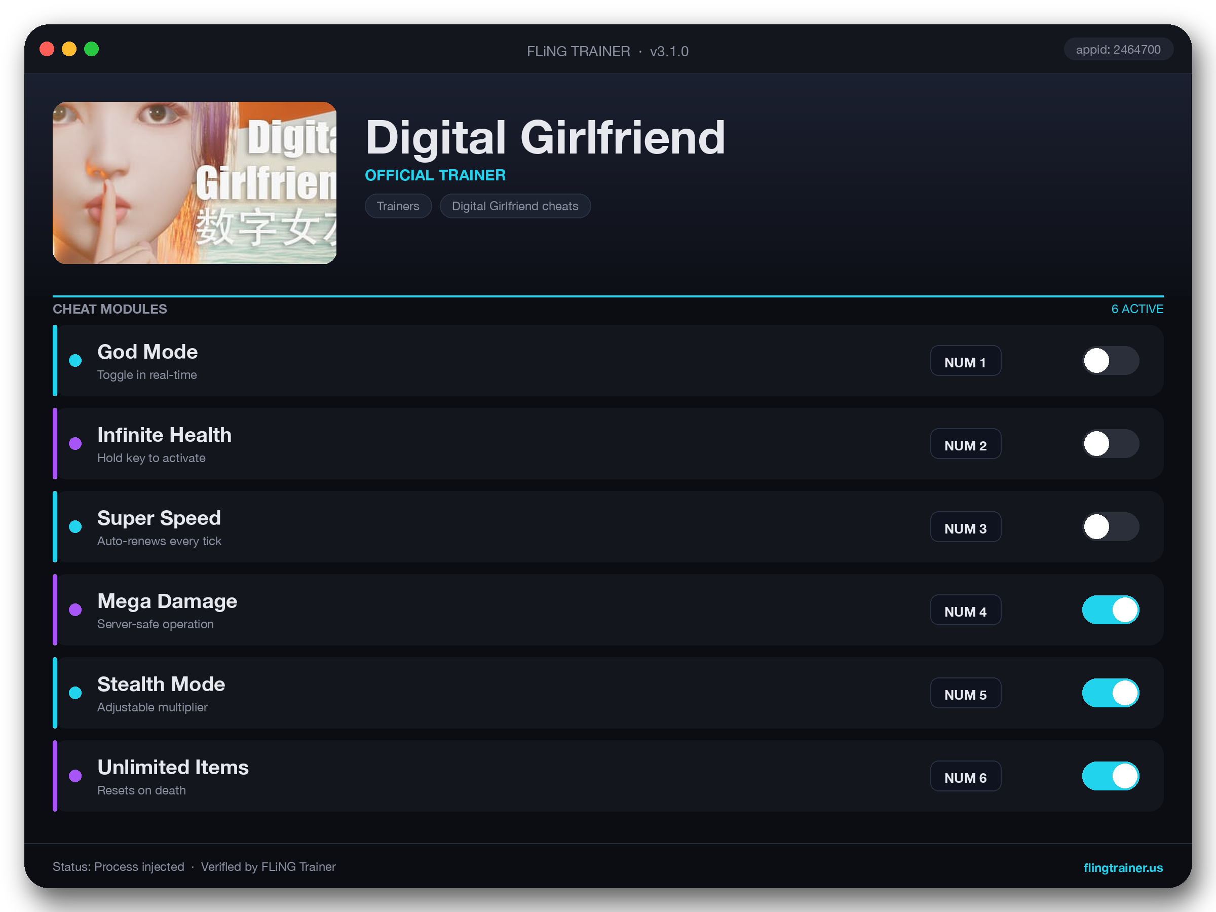 Digital Girlfriend Trainer interface