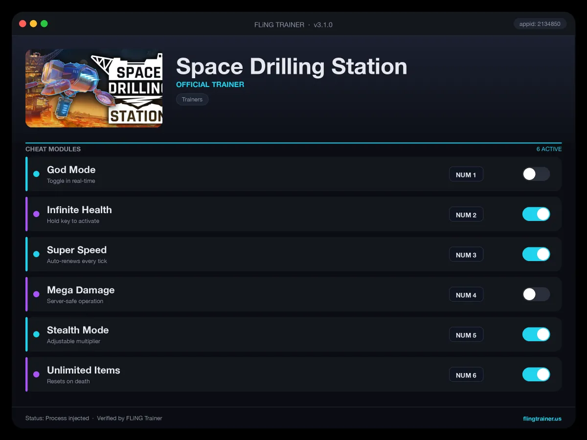 Space Drilling Station Trainer interface